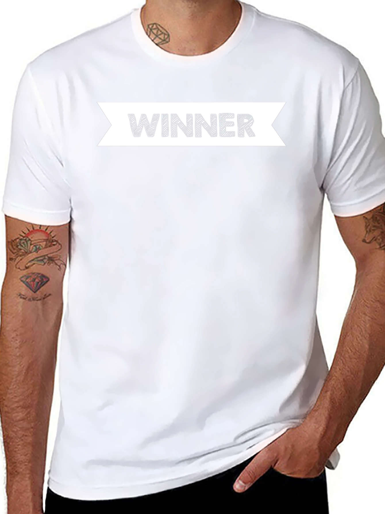Winner Graphic T-Shirt - Black Mens Casual Wear