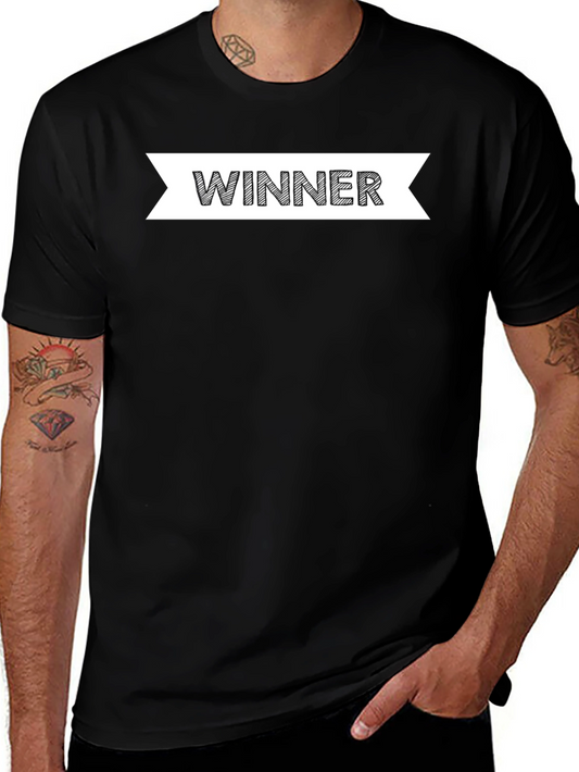 Winner Graphic T-Shirt - Black Mens Casual Wear