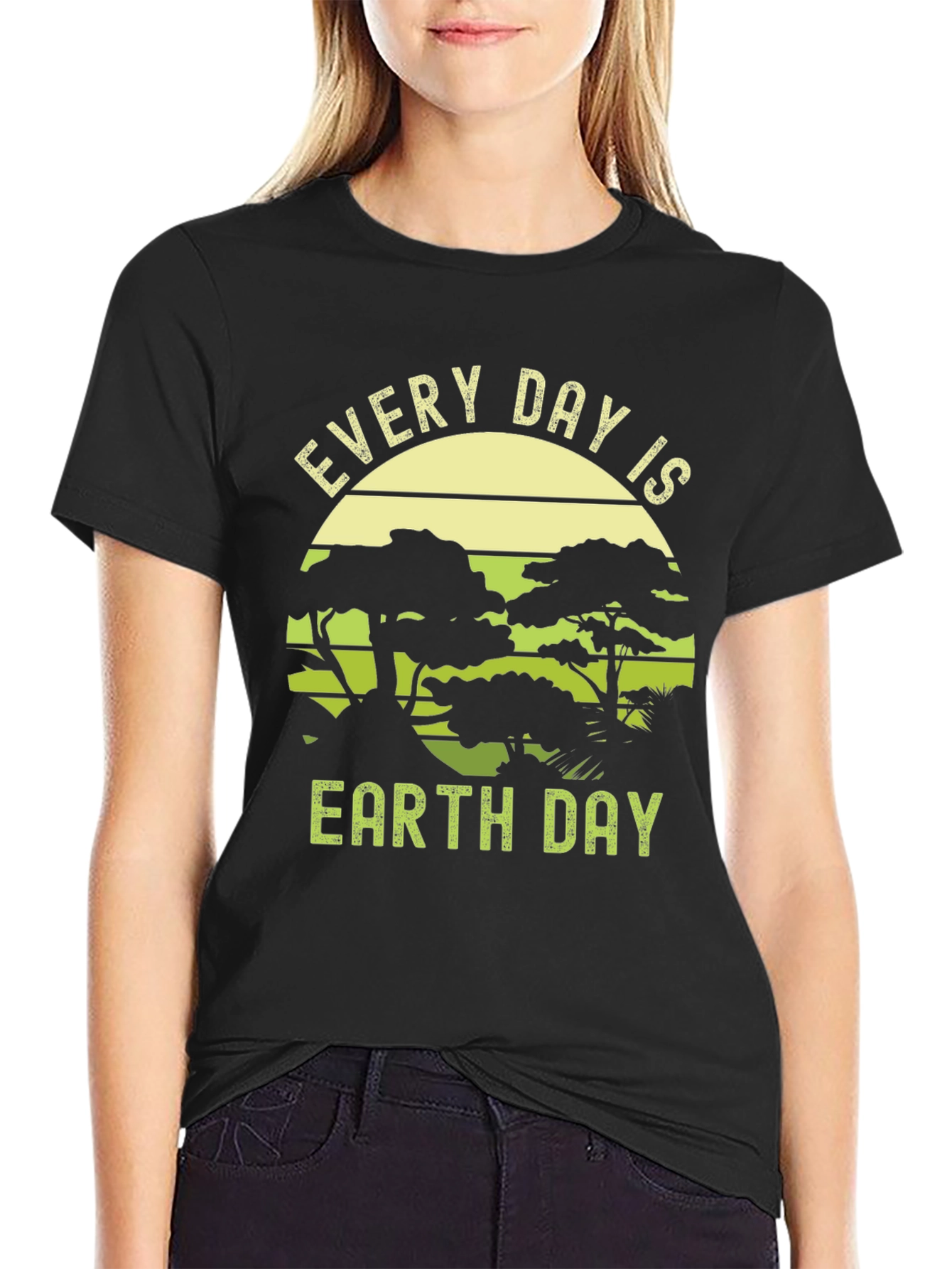 Every Day is Earth Day Black Graphic Tee
