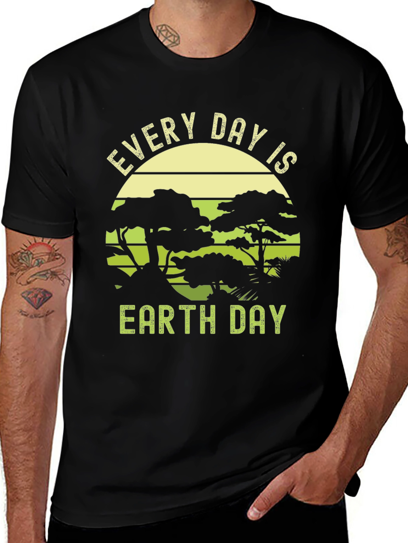 Every Day is Earth Day Black Graphic Tee