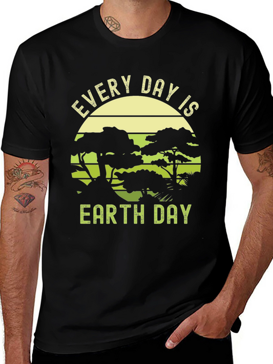 Every Day is Earth Day Black Graphic Tee