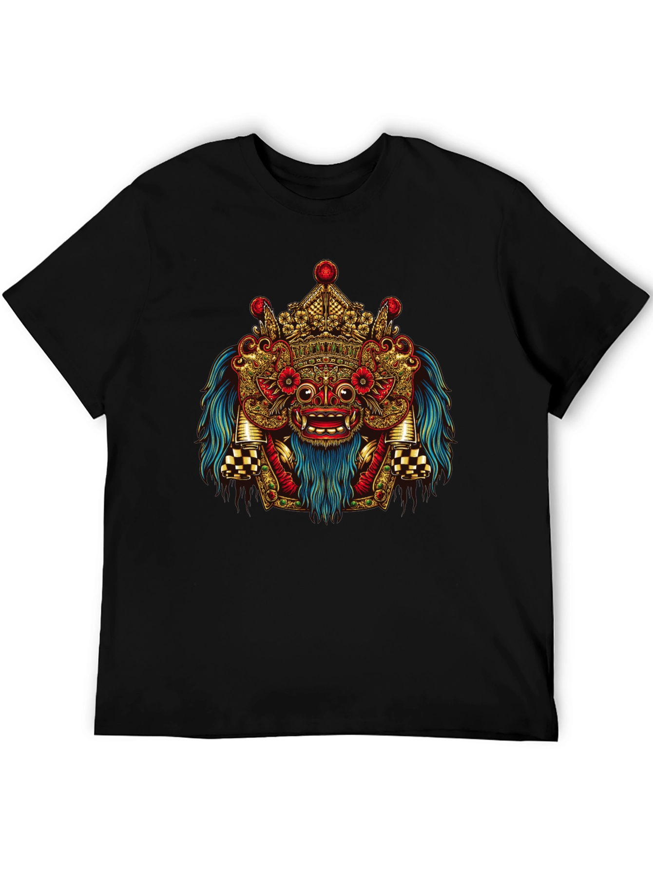Balinese Barong Graphic Tee - Unique Cultural Design