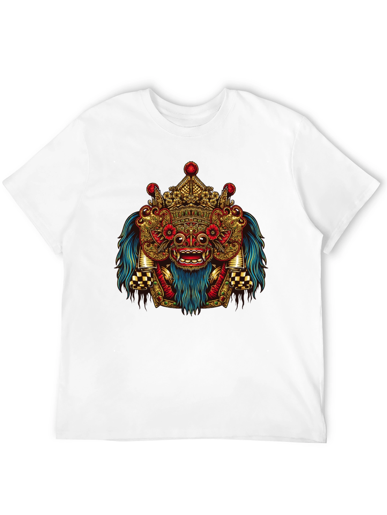 Balinese Barong Graphic Tee - Unique Cultural Design