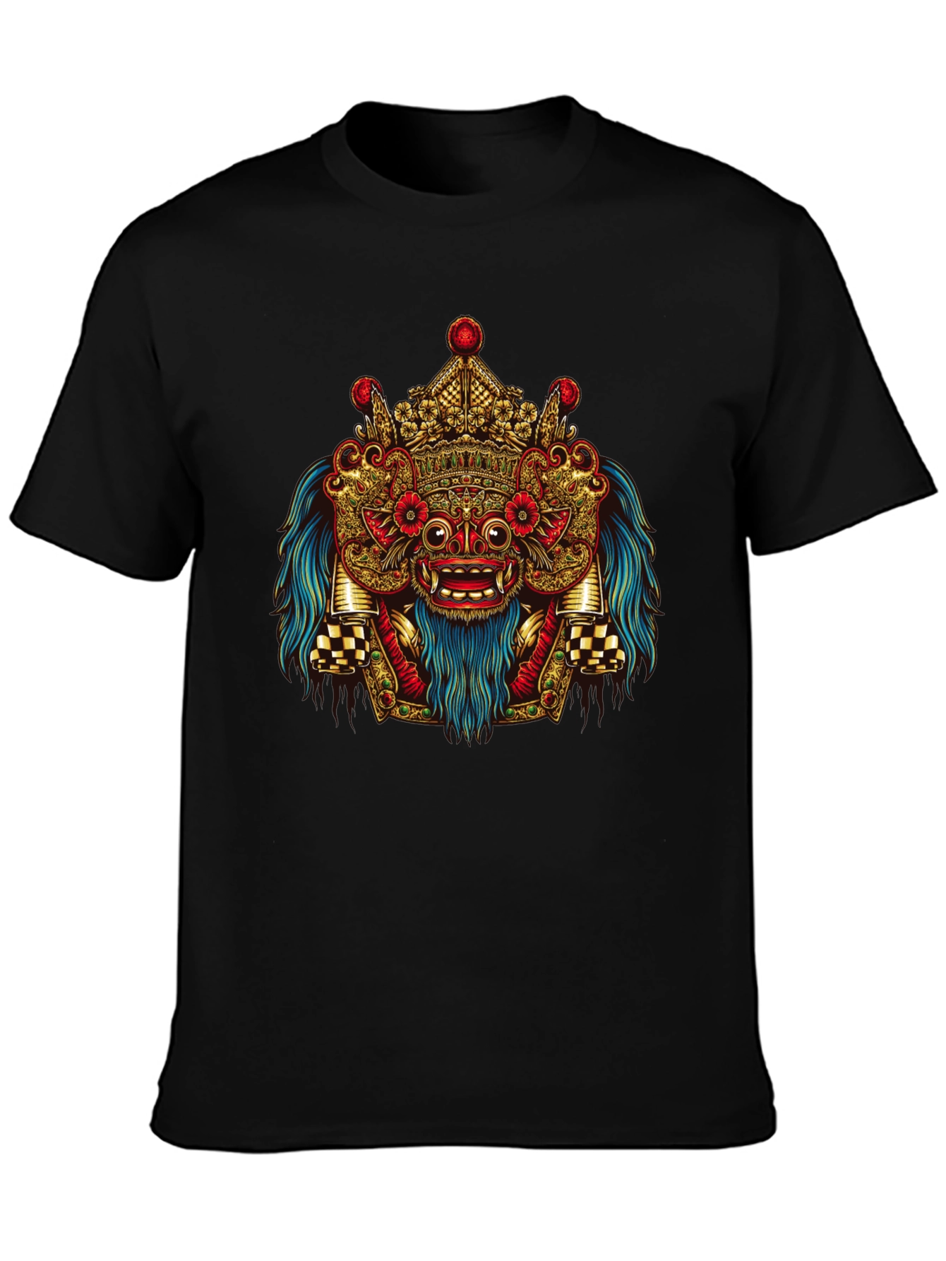 Balinese Barong Graphic Tee - Unique Cultural Design