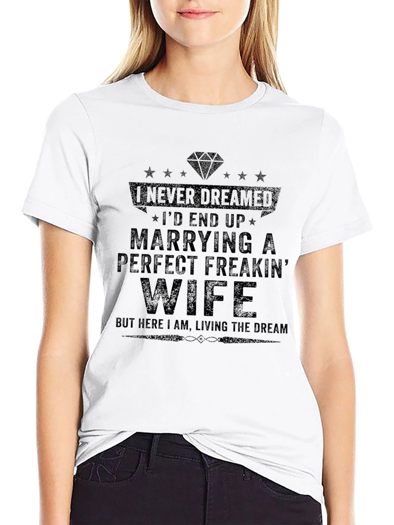 Funny Married Life T-Shirt: Perfect Freakin Wife Tee