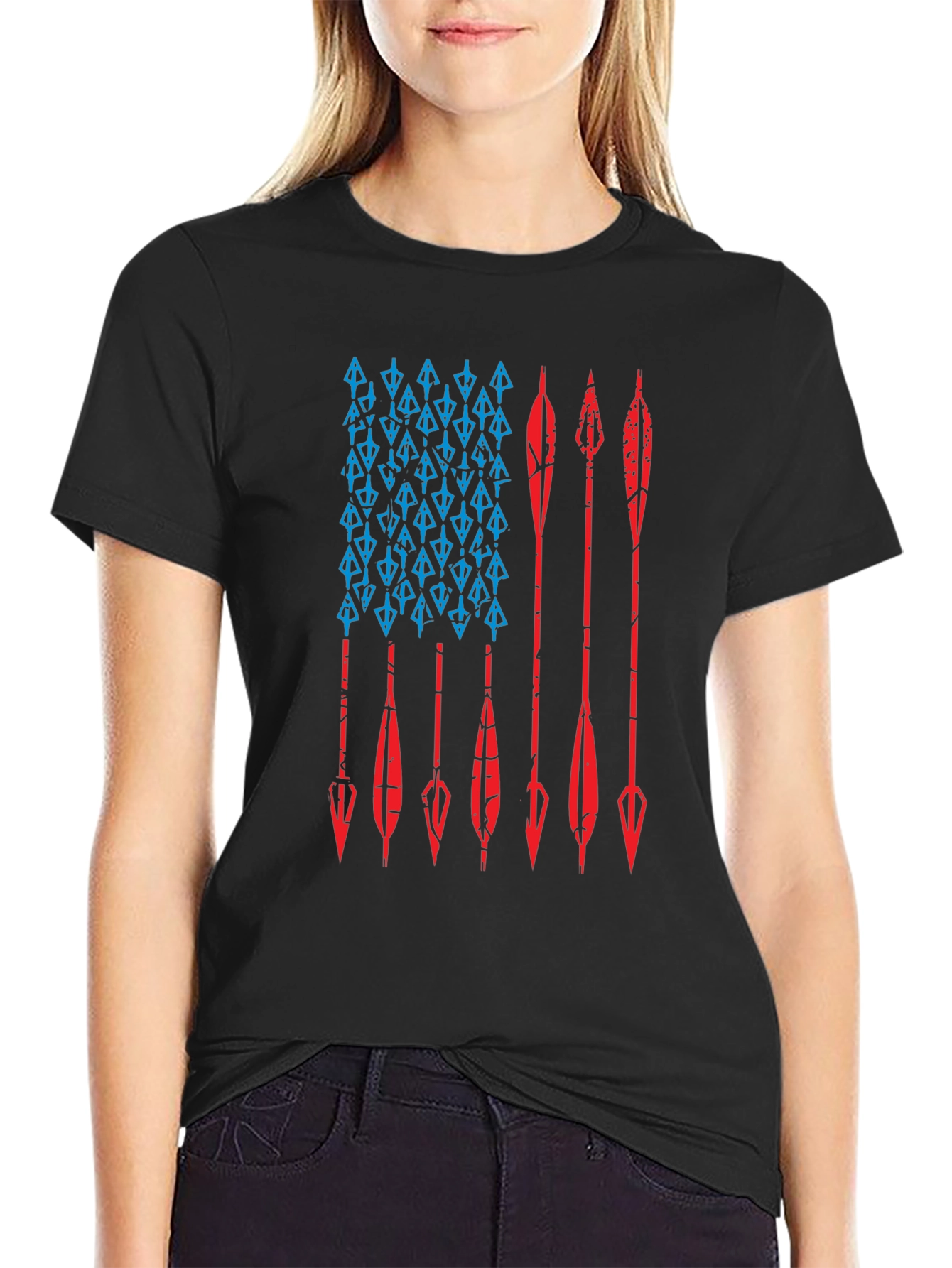 American Flag Arrow Graphic Tee - Hunting Pride