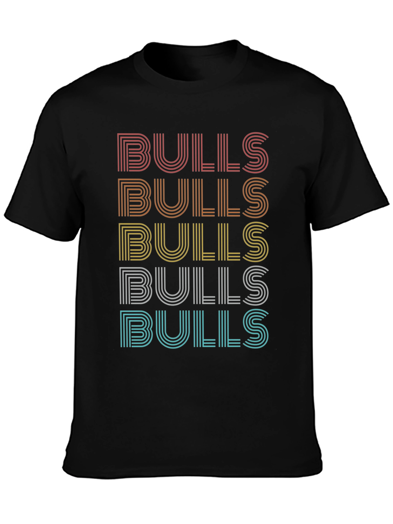 Retro Bulls Graphic Tee - Stylish Mens T-Shirt
