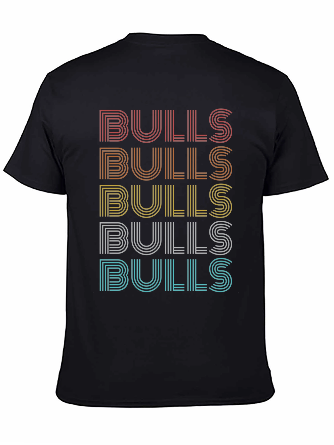 Retro Bulls Graphic Tee - Stylish Mens T-Shirt