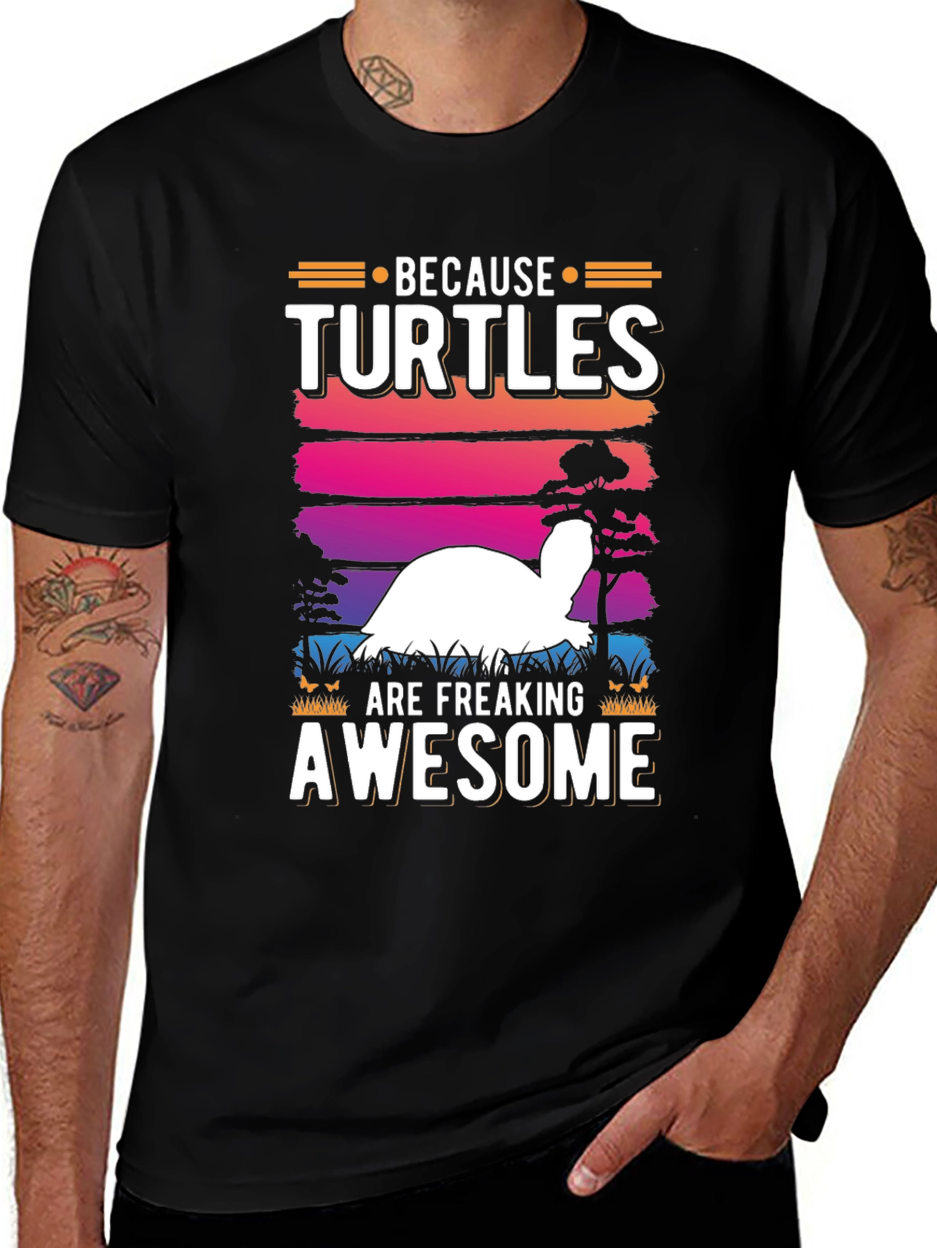 Funny Turtle Lover T-Shirt - Because Turtles Are Awesome