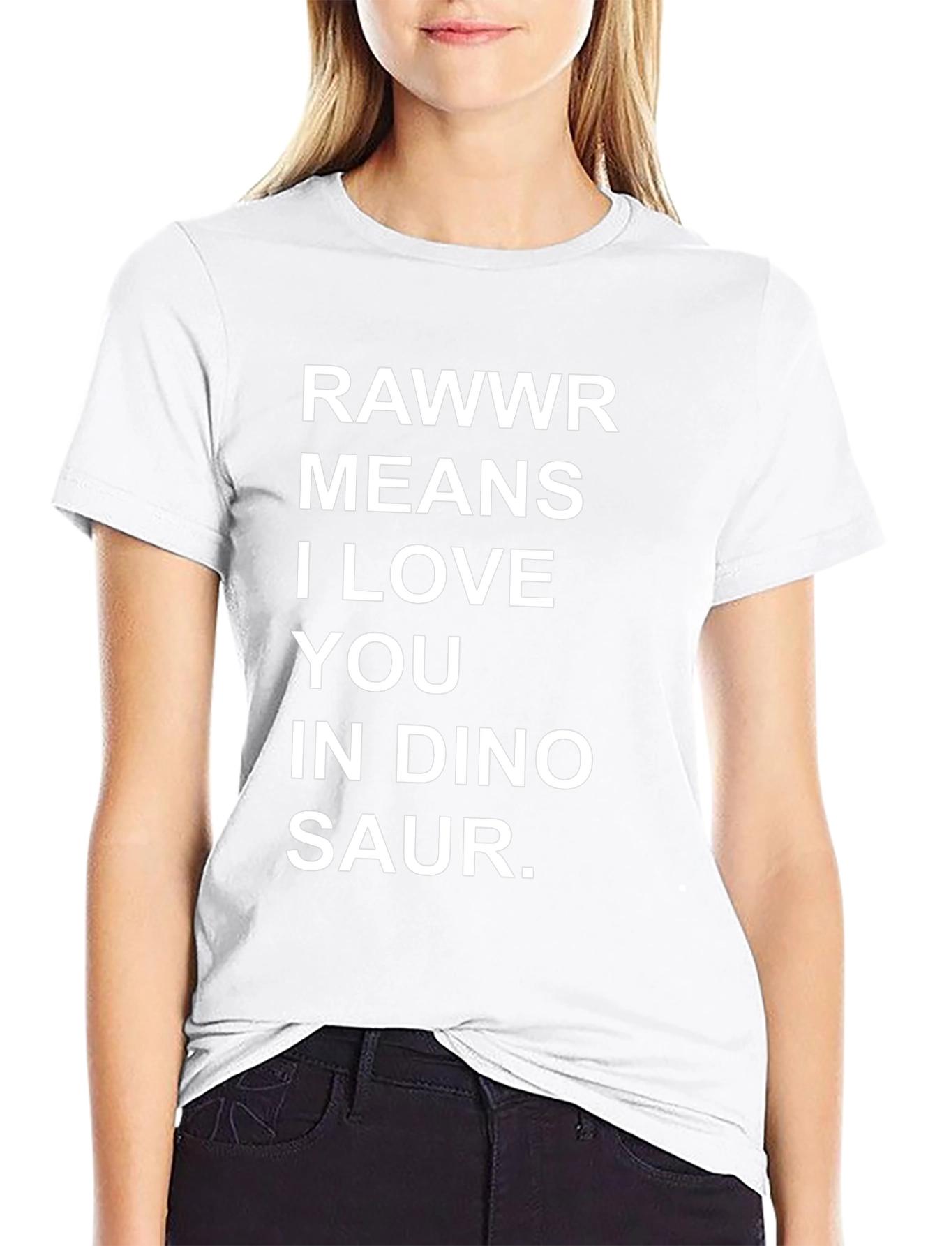Rawwr Means I Love You T-Shirt Funny Dinosaur Tee