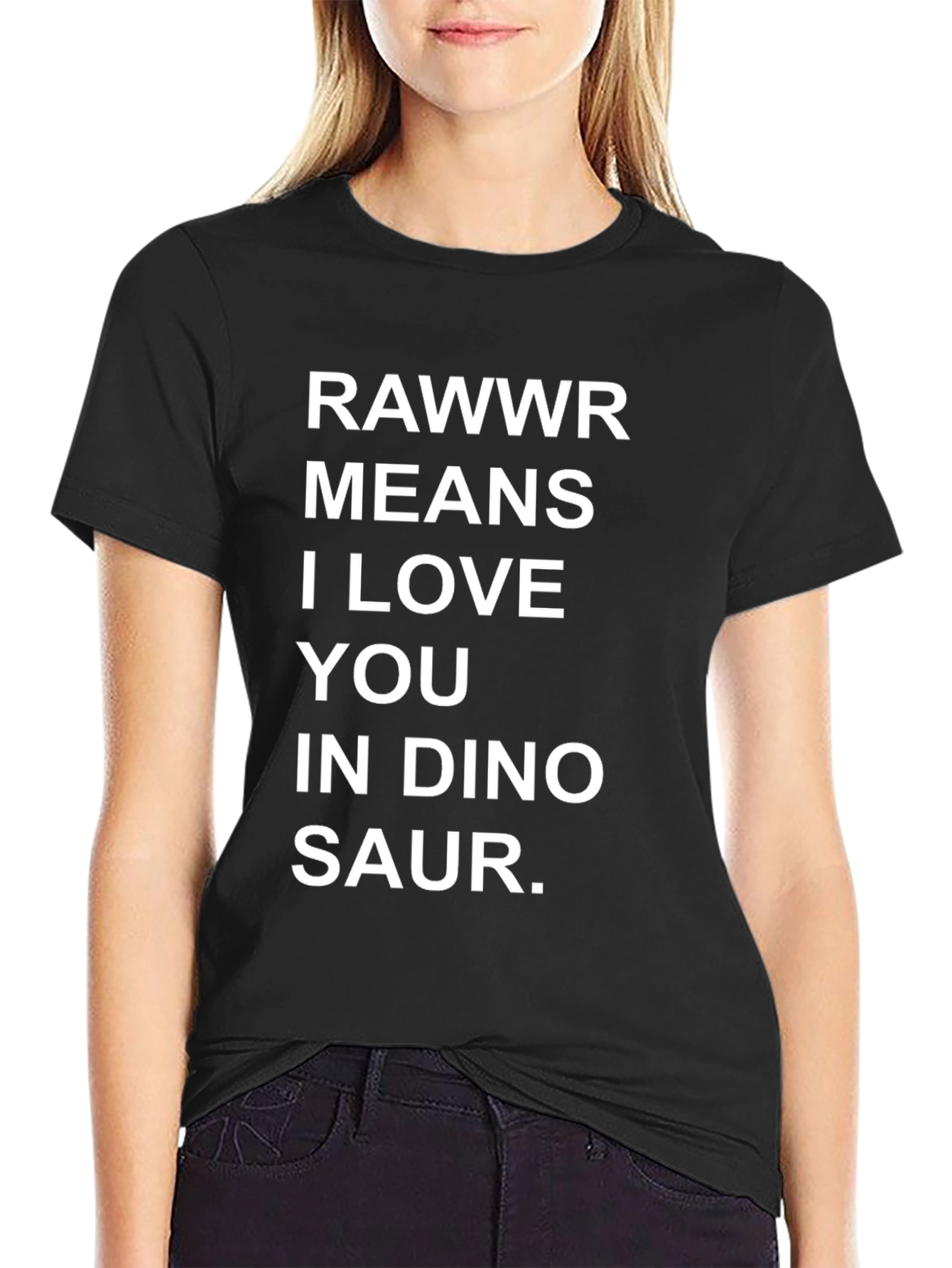 Rawwr Means I Love You T-Shirt Funny Dinosaur Tee