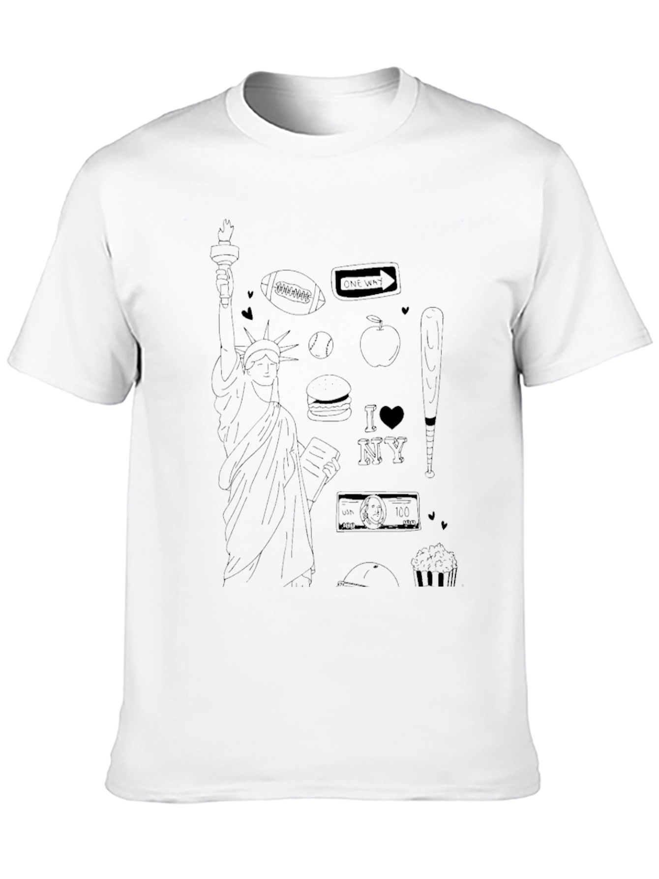 NYC Doodle T-Shirt | Mens Black Short Sleeve