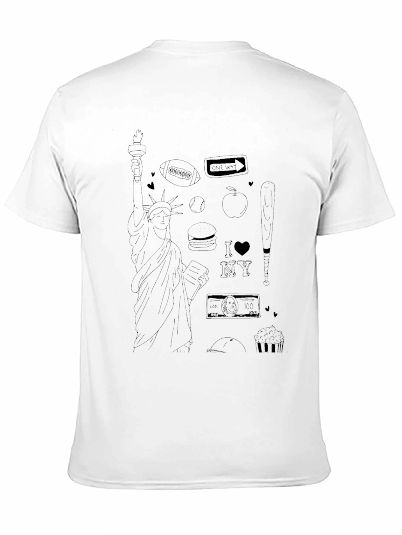 NYC Doodle T-Shirt | Mens Black Short Sleeve