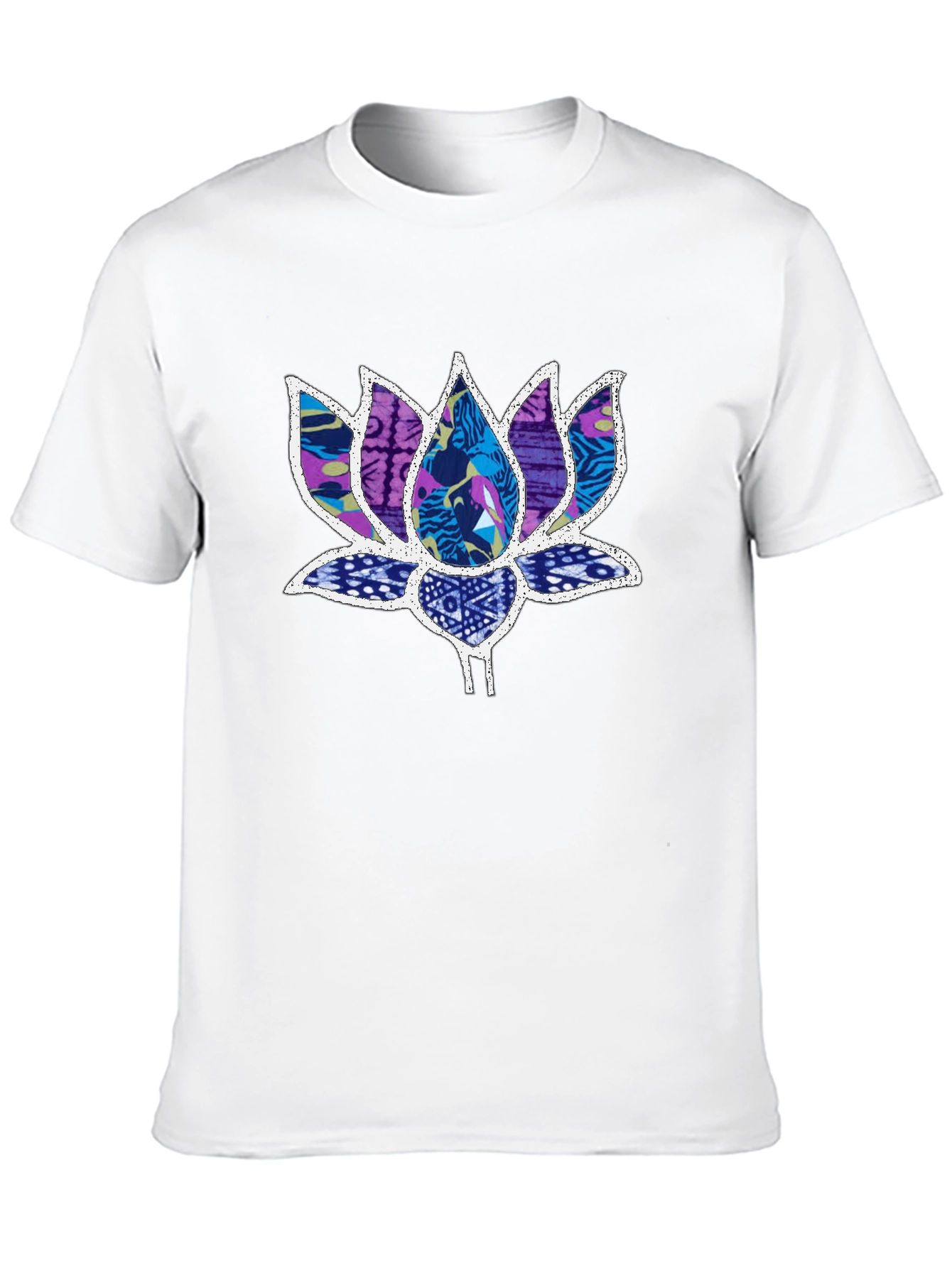 Lotus Flower Graphic Black T-Shirt