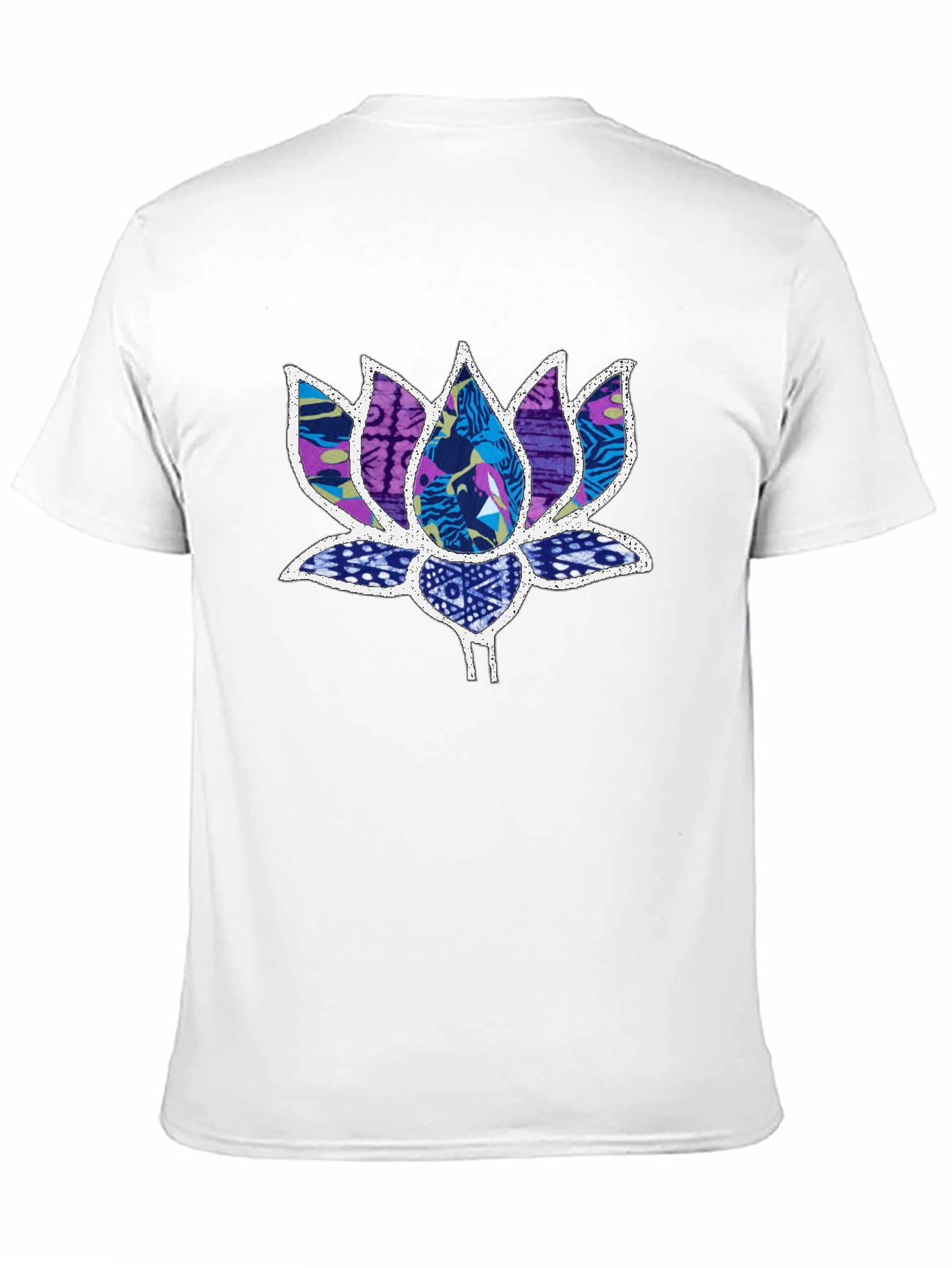 Lotus Flower Graphic Black T-Shirt