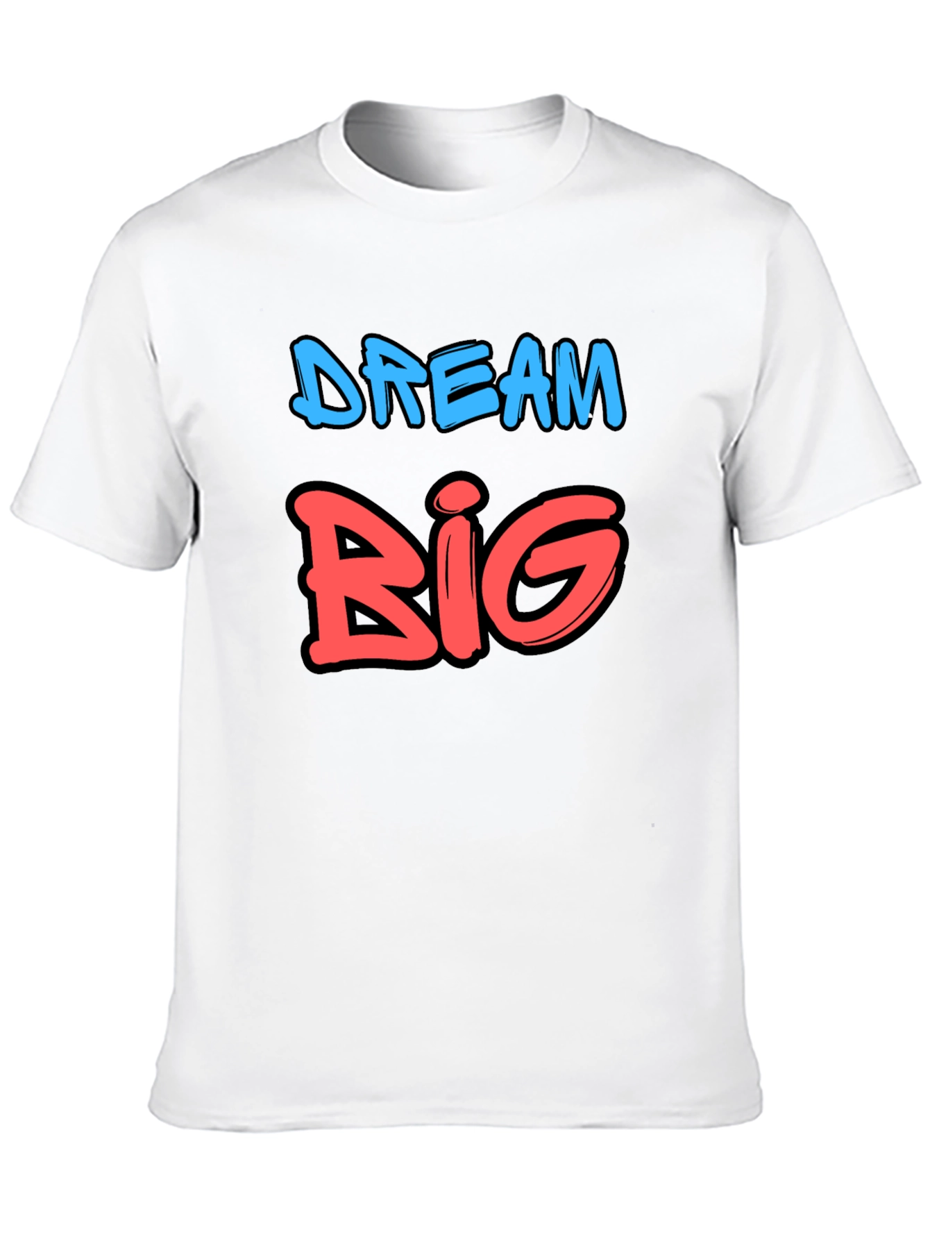Dream Big Graphic Tee - Black Cotton T-Shirt