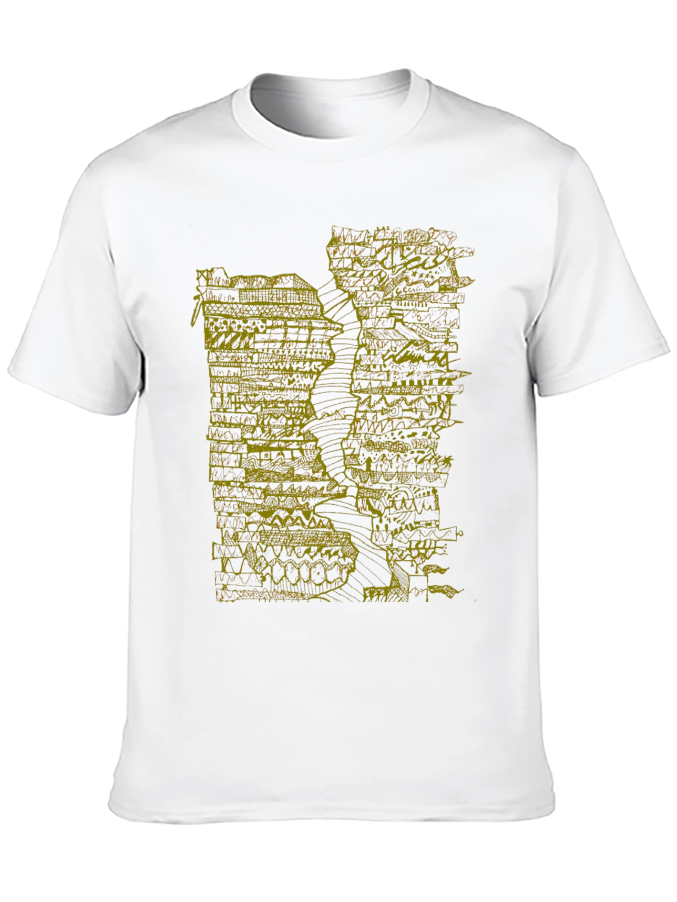 Abstract Art Tee - Black Graphic Print T-Shirt