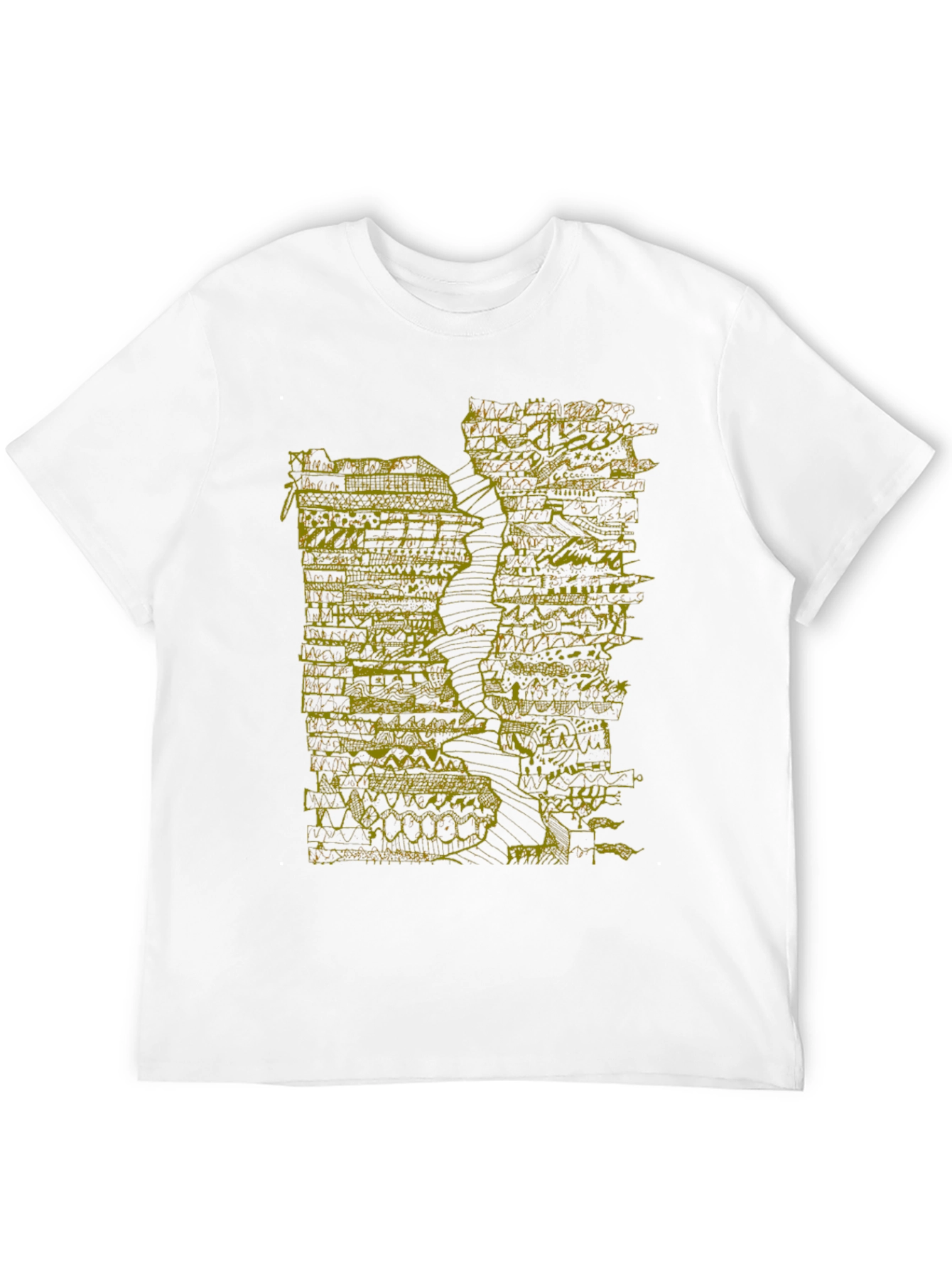 Abstract Art Tee - Black Graphic Print T-Shirt