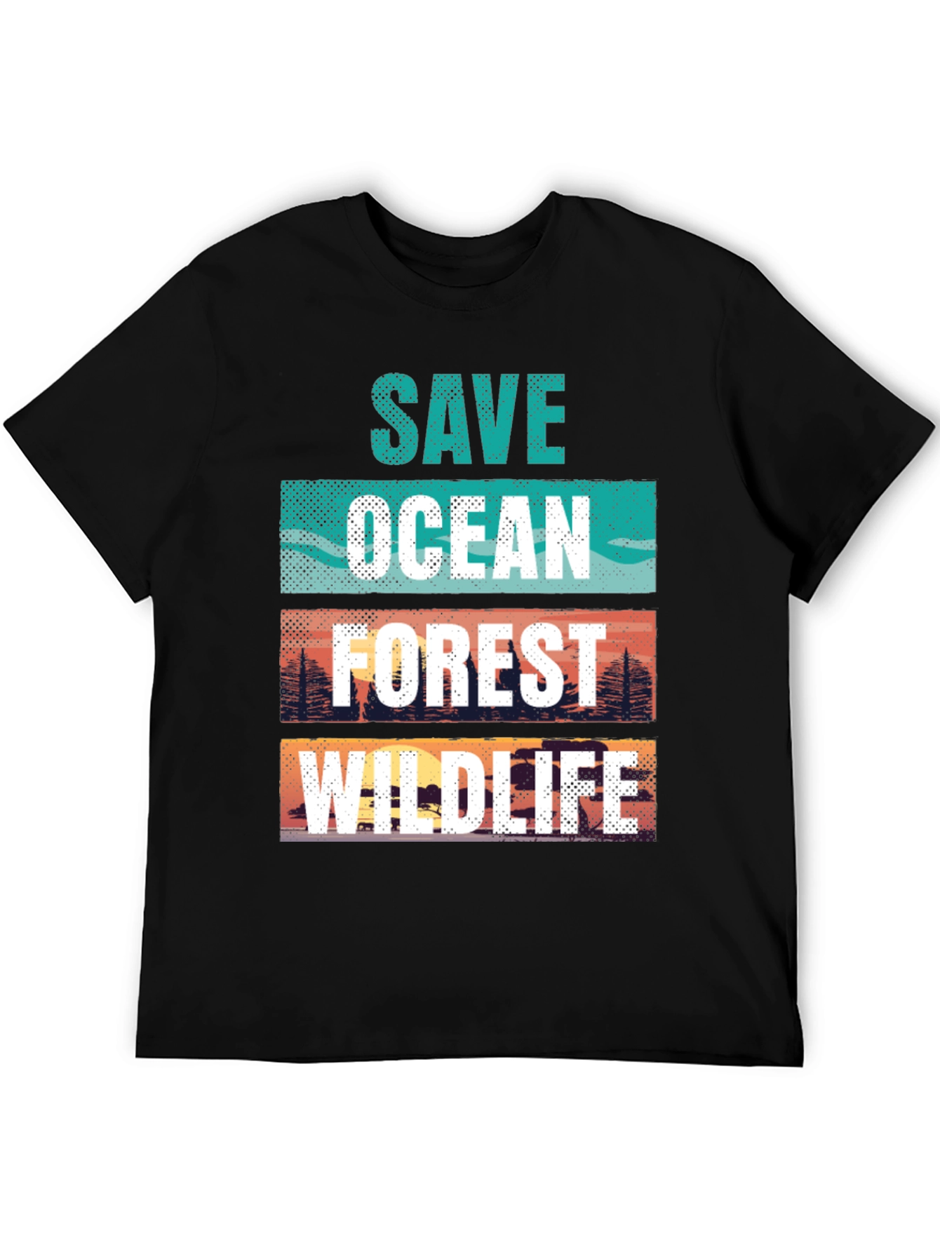 Save Ocean Forest Wildlife Graphic T-Shirt