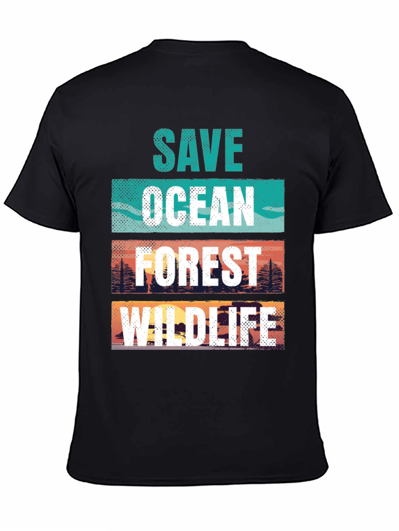 Save Ocean Forest Wildlife Graphic T-Shirt