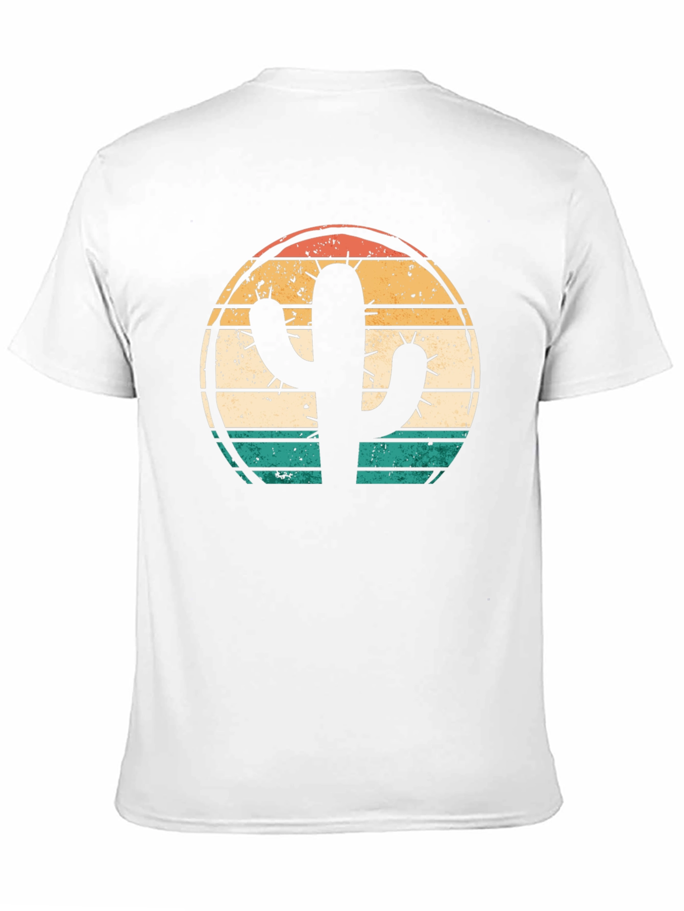 Retro Cactus Graphic Tee - Desert Sunset Shirt