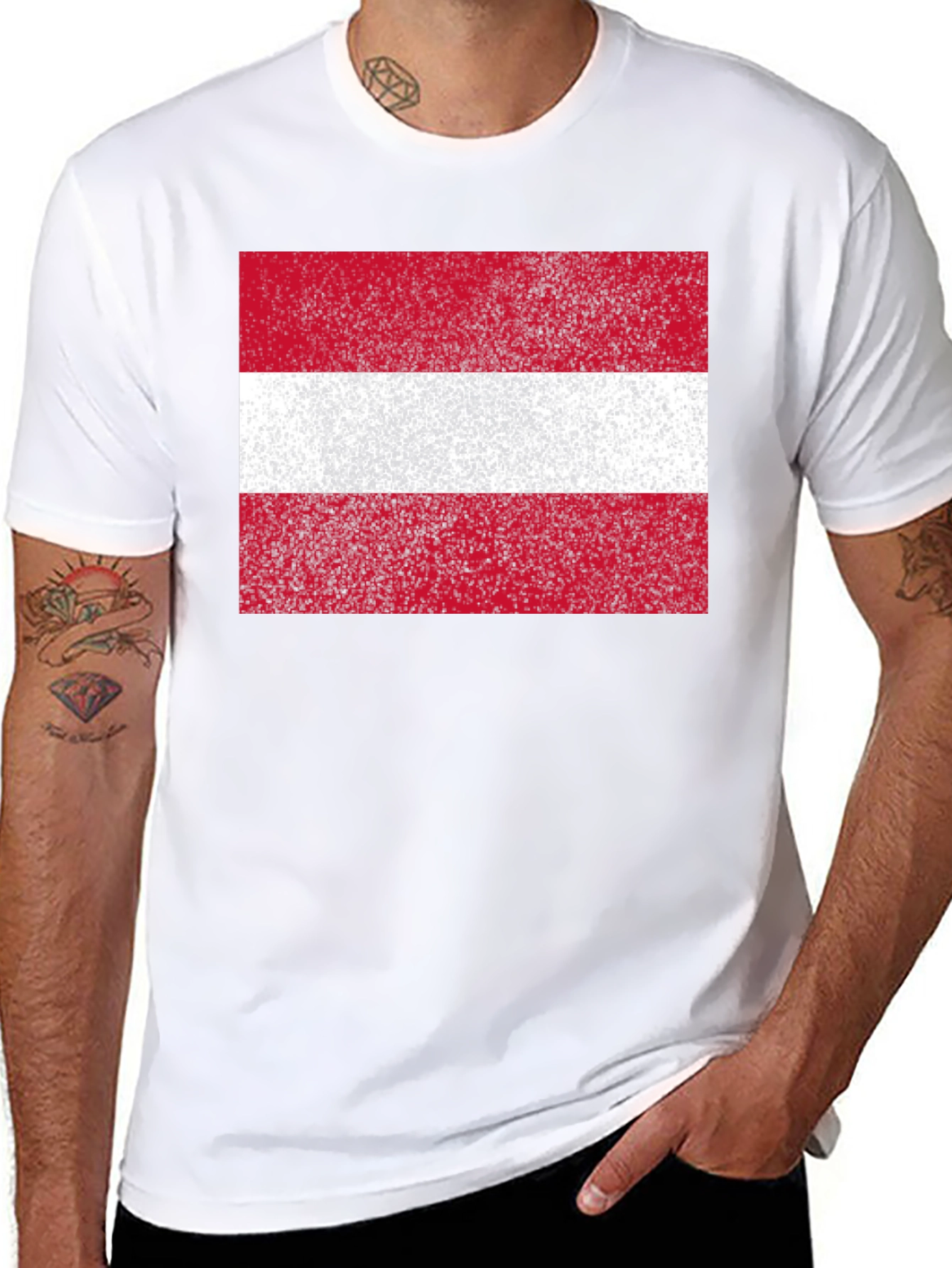 Austria Flag T-Shirt | Distressed Design