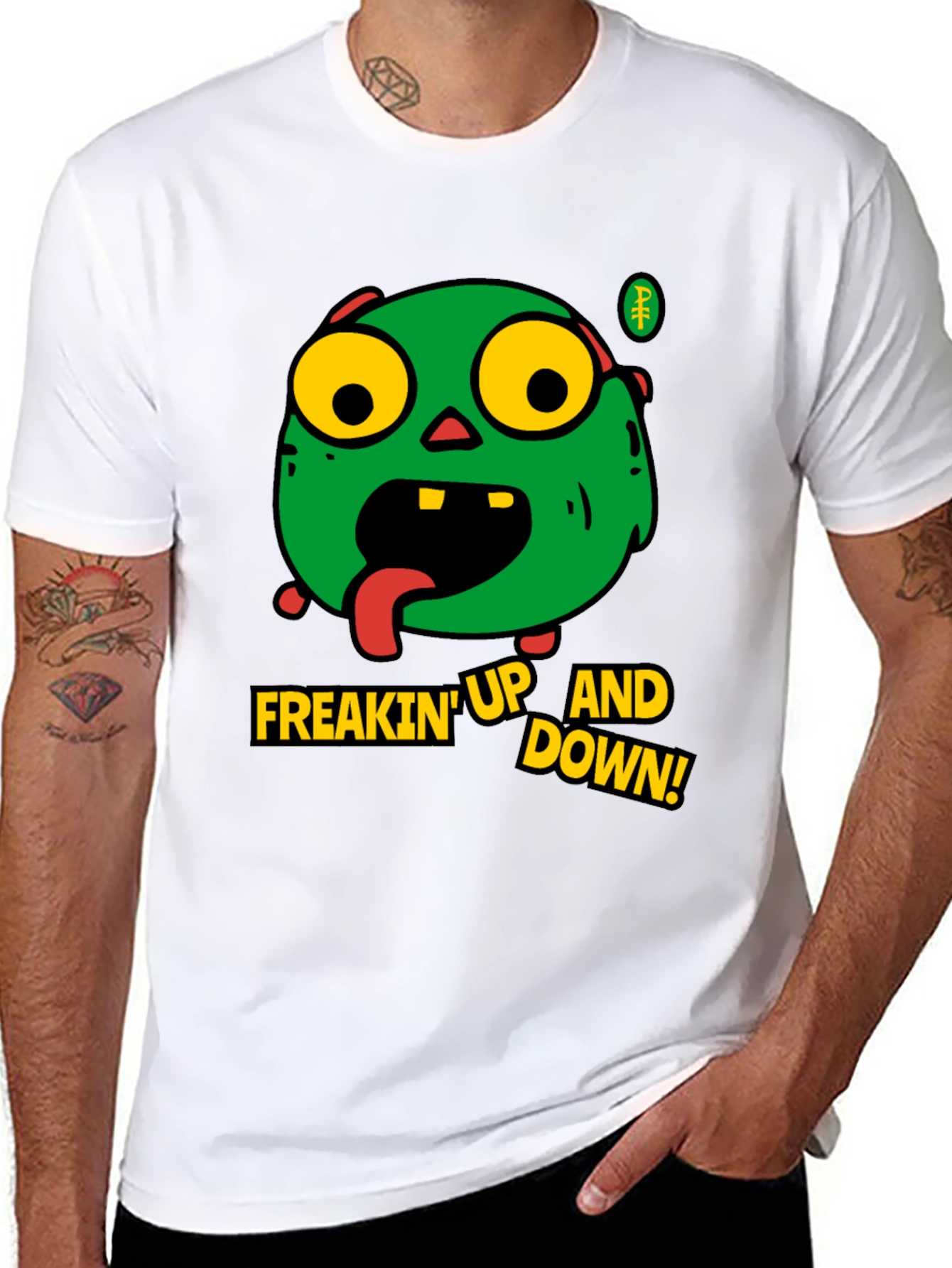 Zombie Freakin Up and Down Graphic T-Shirt
