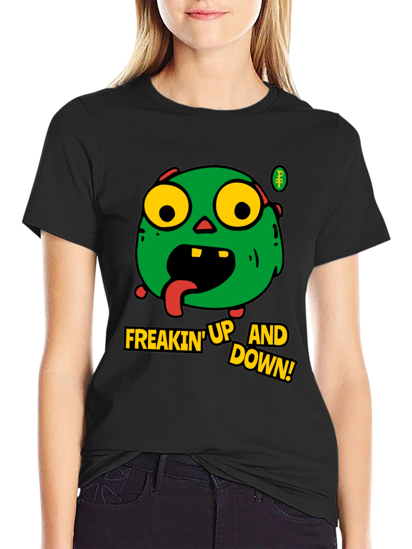Zombie Freakin Up and Down Graphic T-Shirt