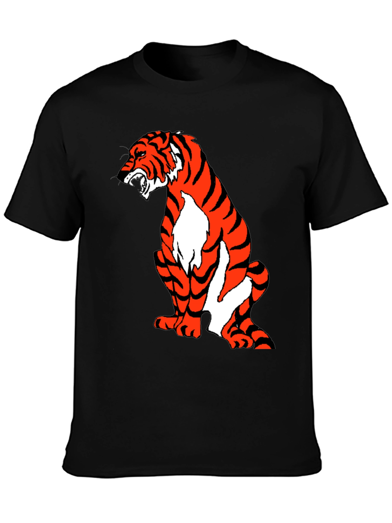 Tiger Graphic Tee - Black Short Sleeve