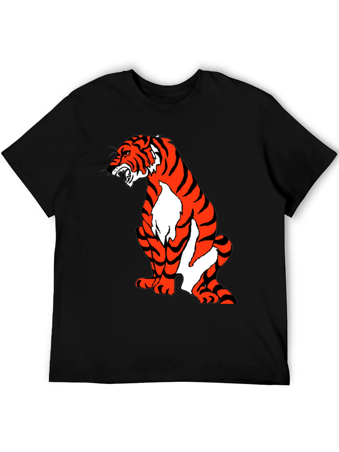 Tiger Graphic Tee - Black Short Sleeve