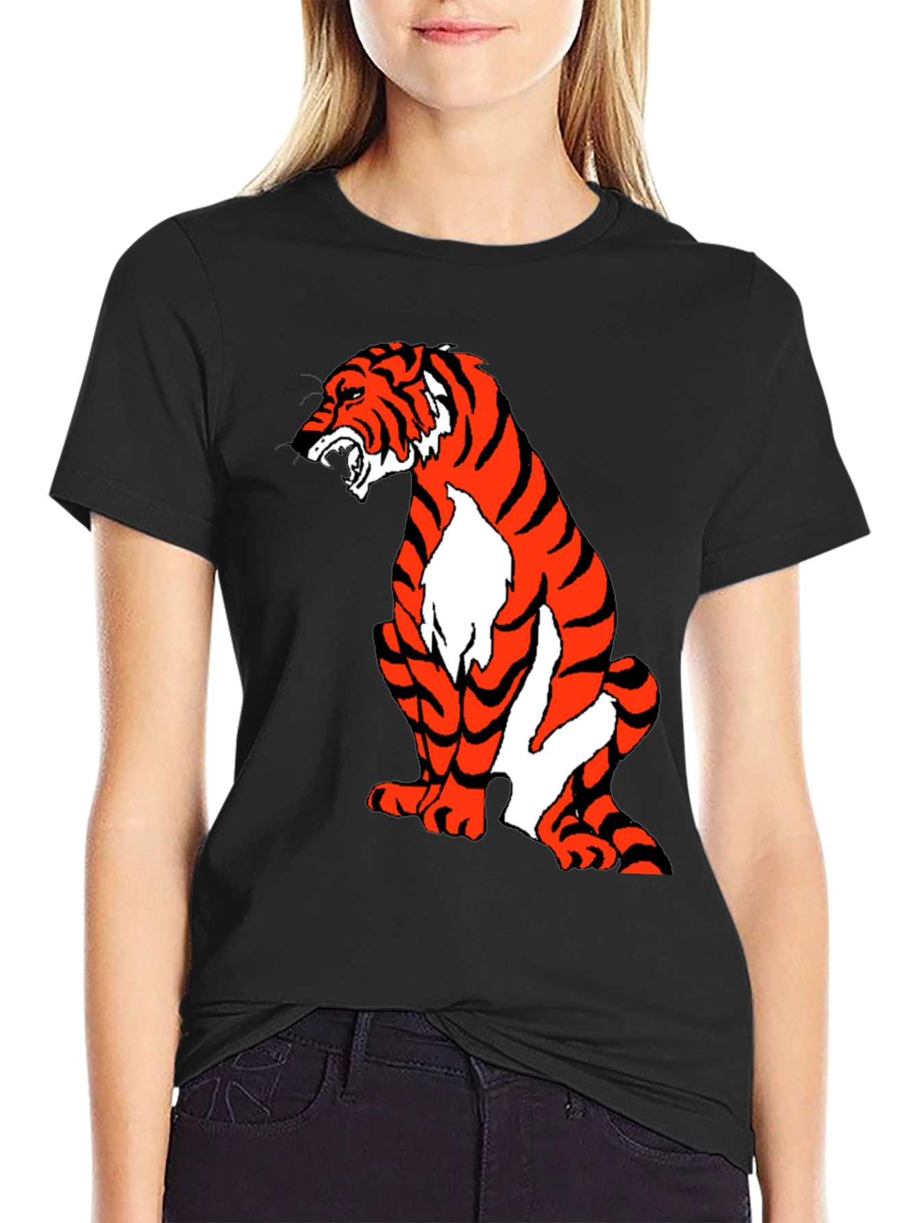 Tiger Graphic Tee - Black Short Sleeve