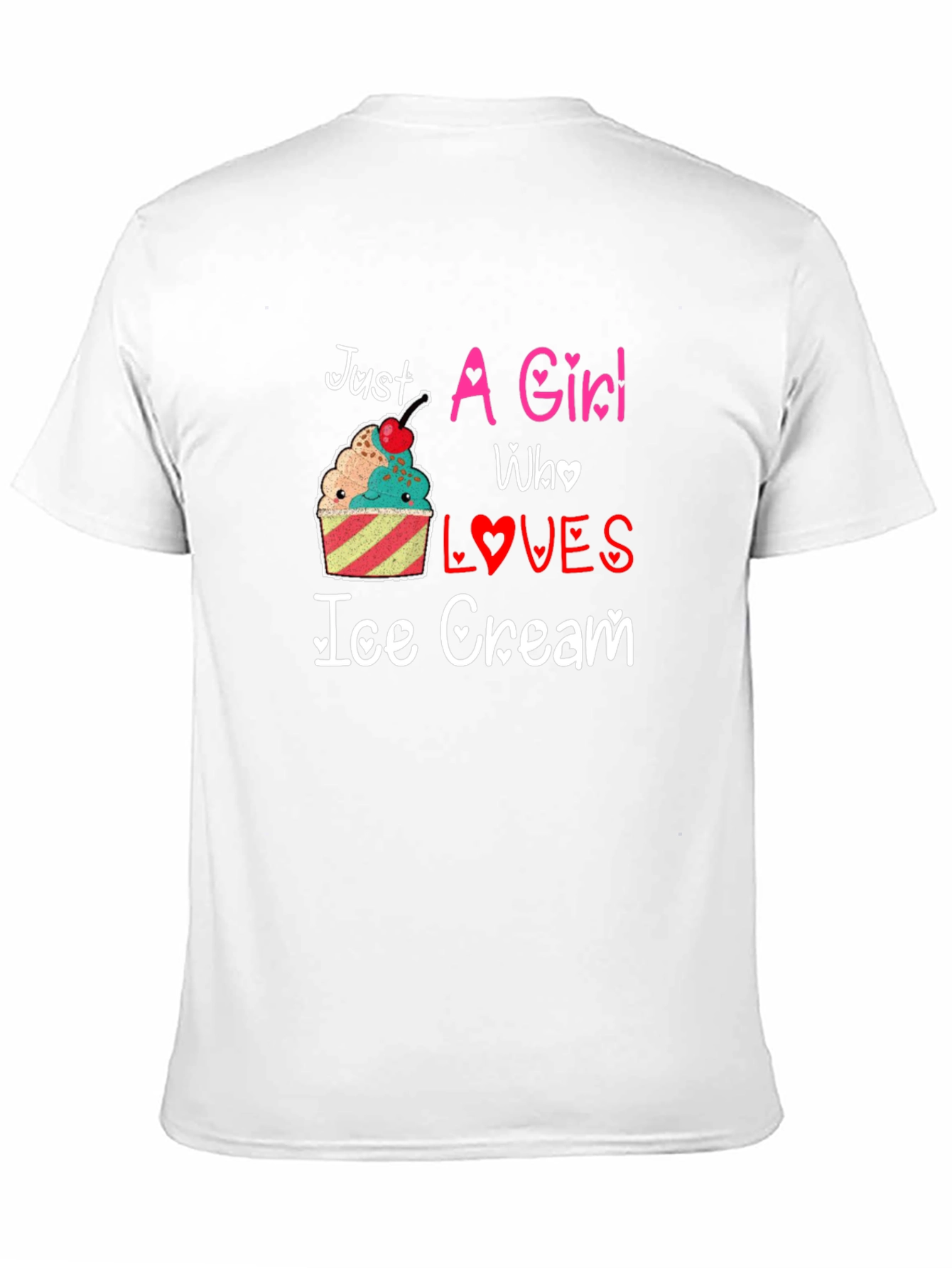 Just A Girl Who Loves Ice Cream Graphic Tee