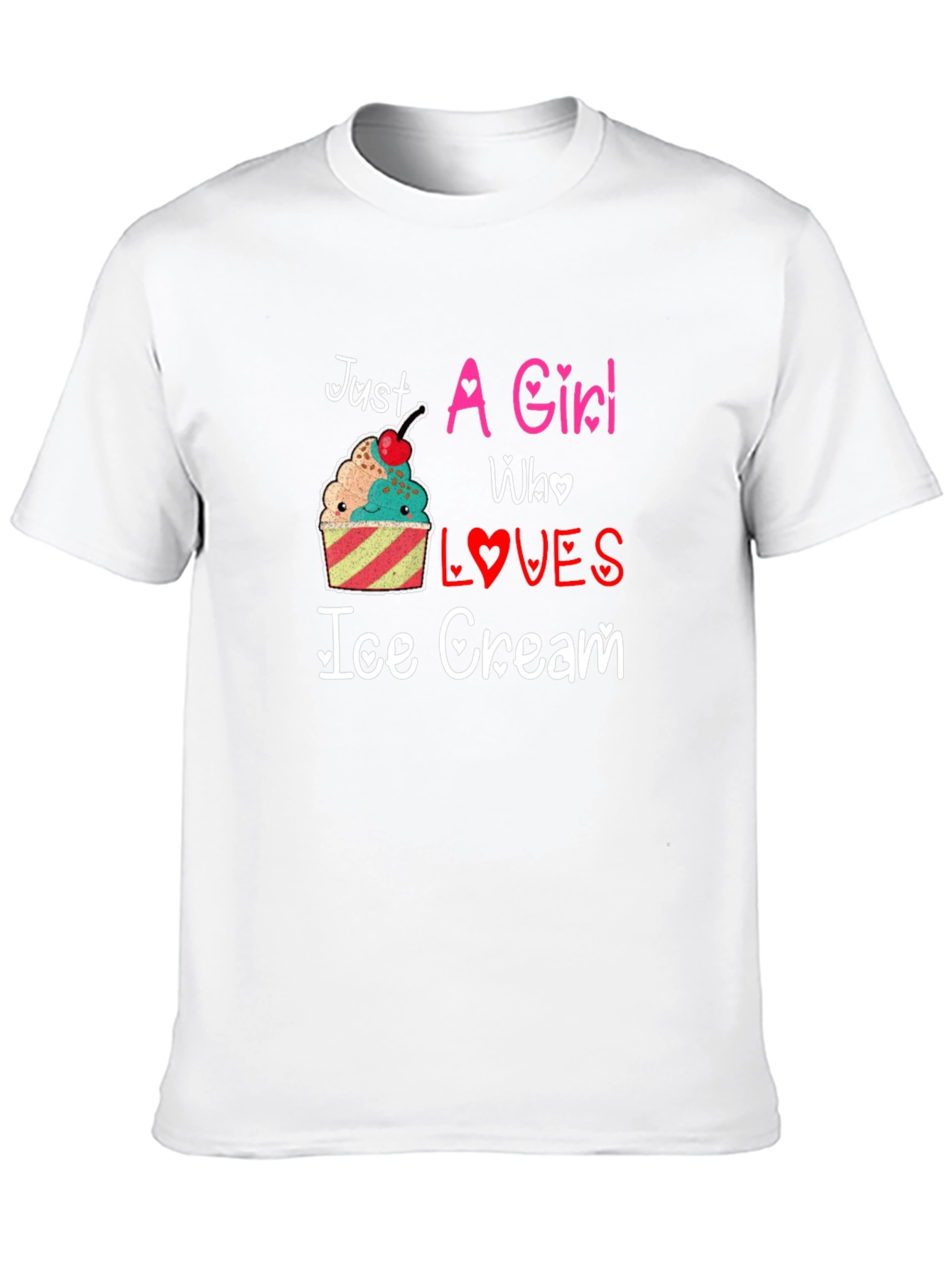 Just A Girl Who Loves Ice Cream Graphic Tee