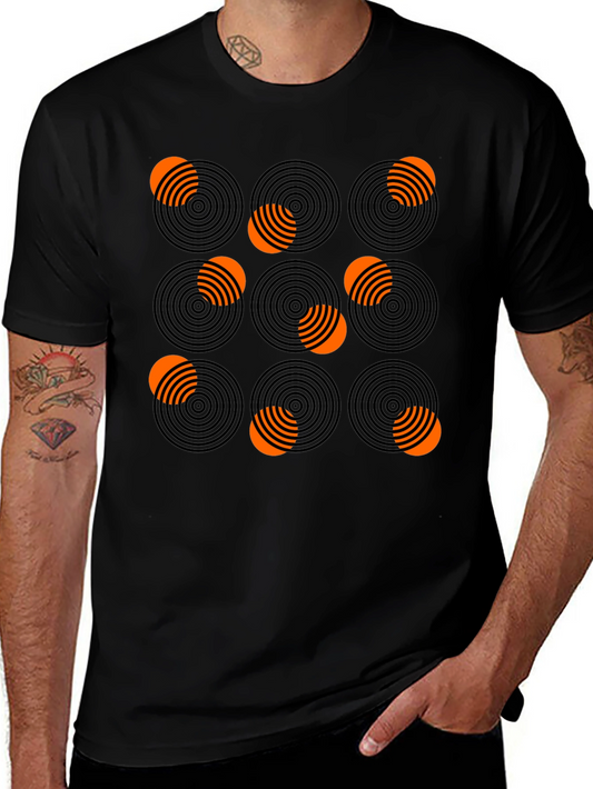 Abstract Circle Pattern Graphic Tee