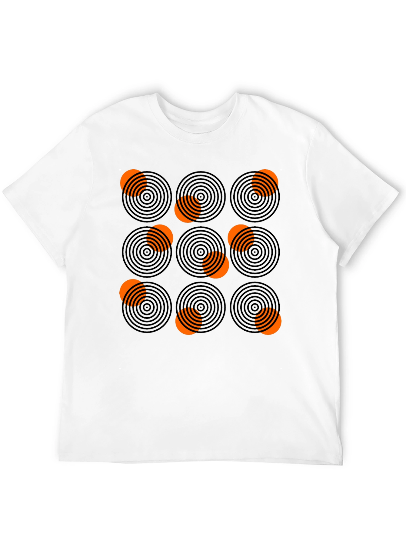 Abstract Circle Pattern Graphic Tee