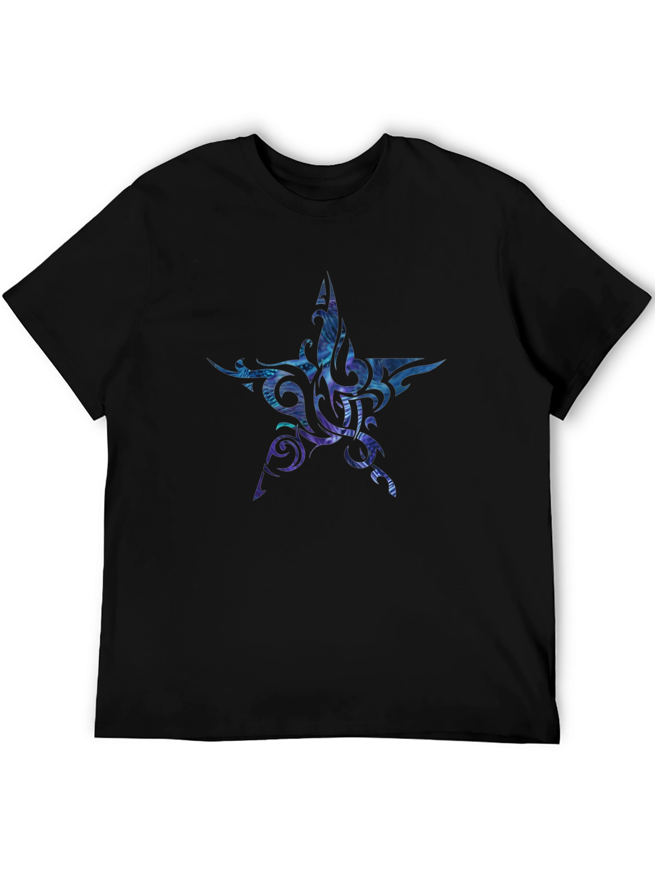 Tribal Star Graphic Black T-Shirt