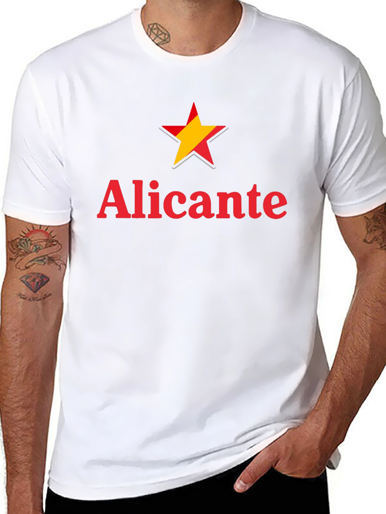 Alicante Star Graphic Black T-Shirt