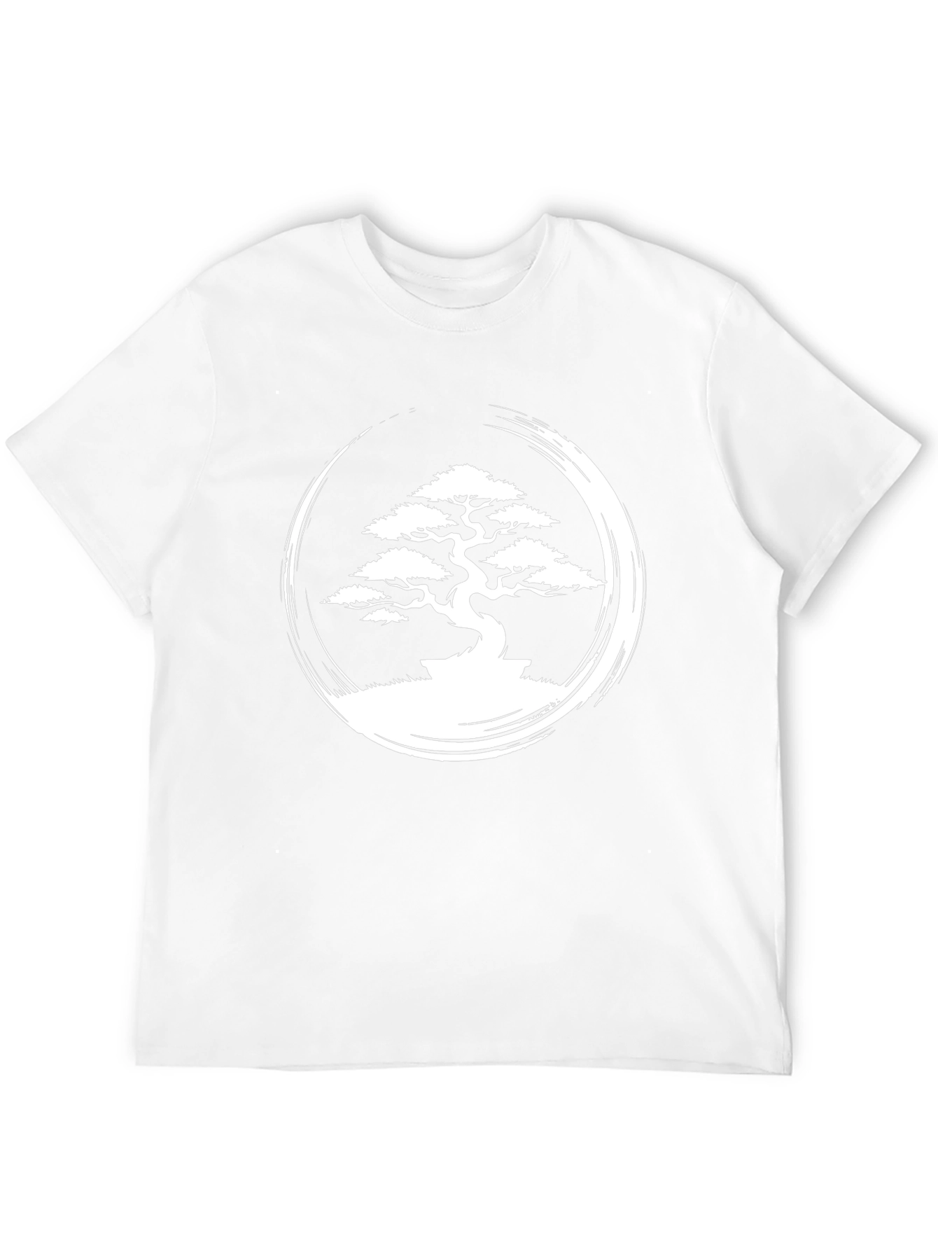 Bonsai Zen Circle Graphic Tee - Stylish Mens T-Shirt