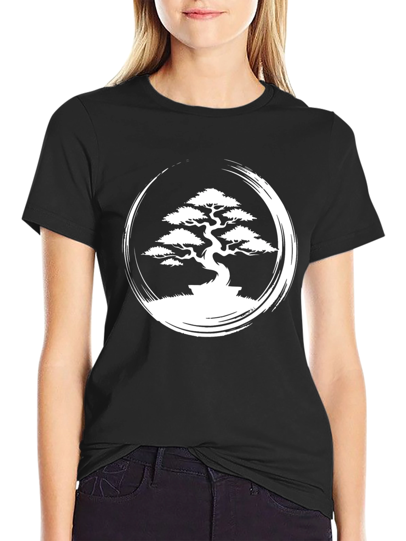 Bonsai Zen Circle Graphic Tee - Stylish Mens T-Shirt
