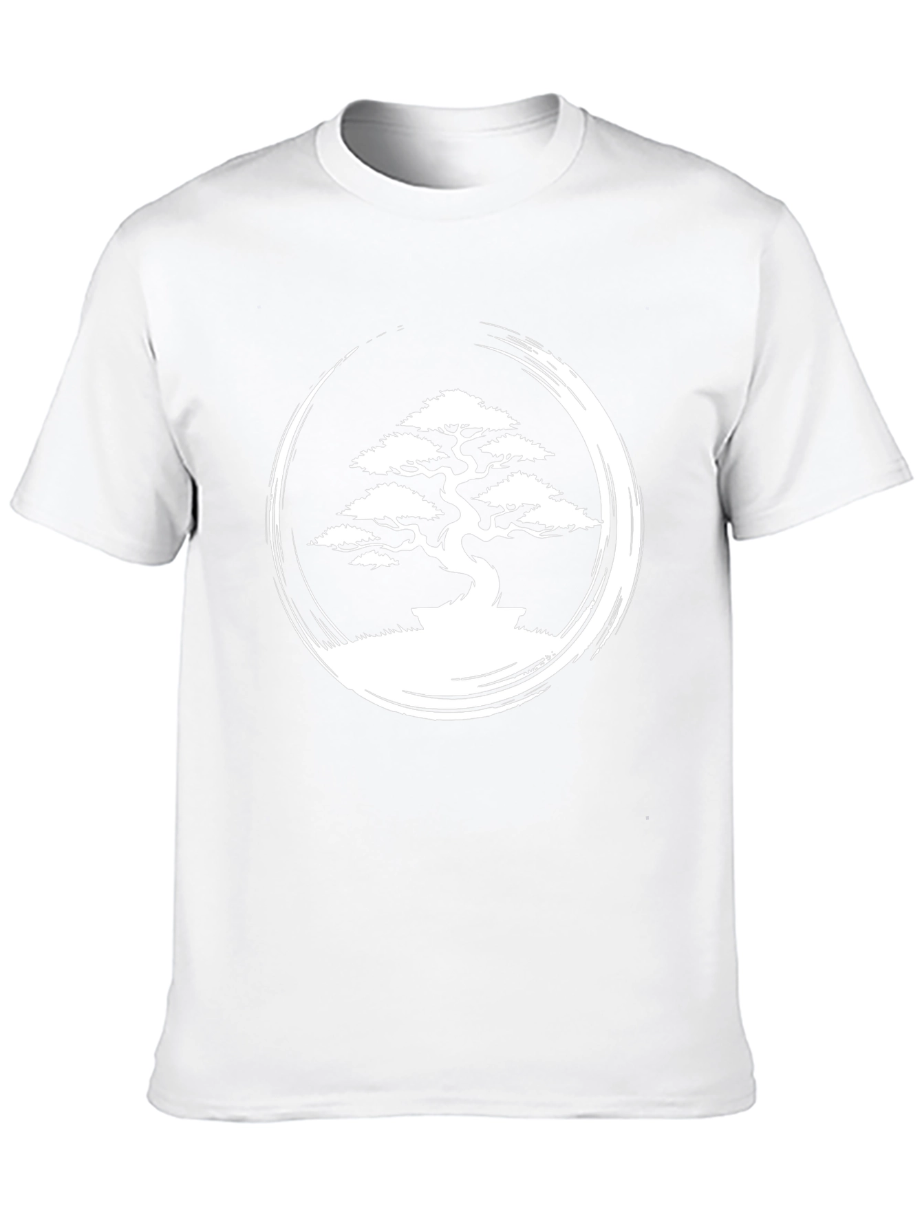 Bonsai Zen Circle Graphic Tee - Stylish Mens T-Shirt