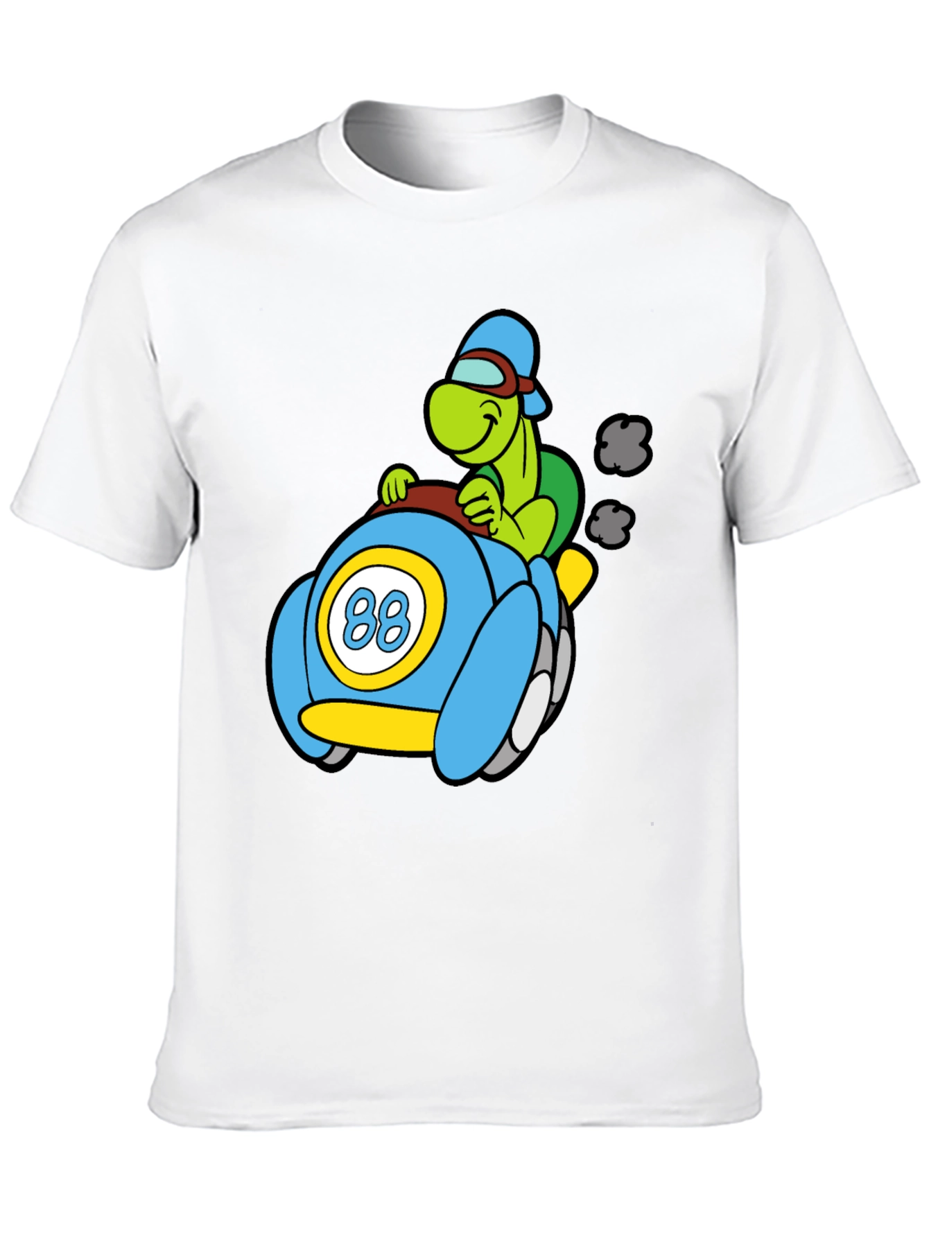 Turtle Race Car Black T-Shirt