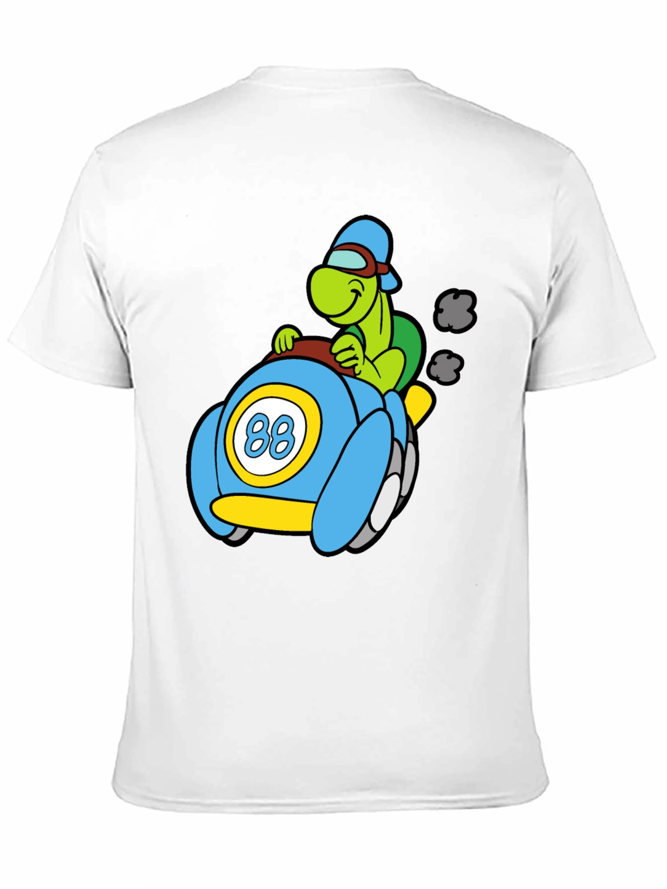 Turtle Race Car Black T-Shirt