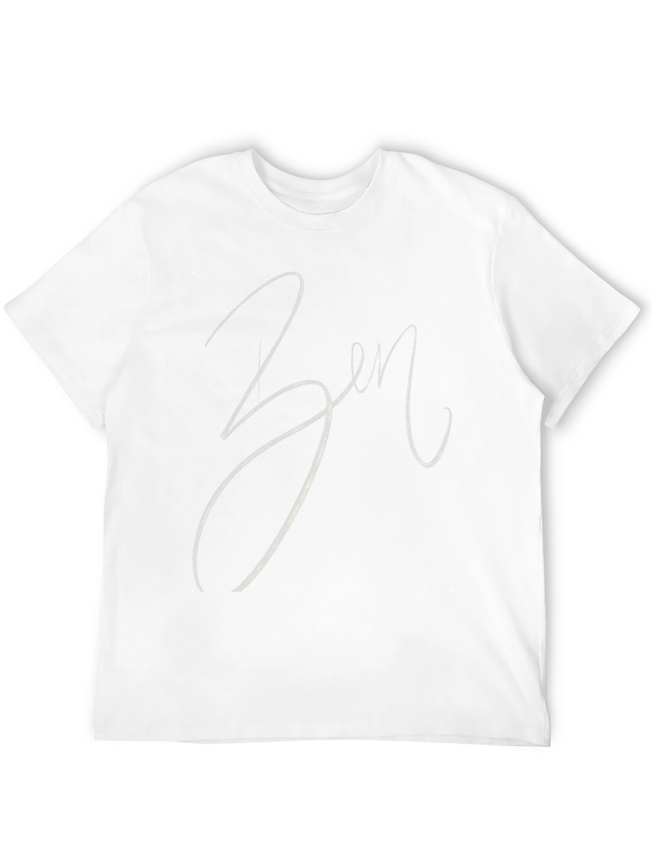 Zen Script Tee - Stylish Black Cotton Blend T-Shirt