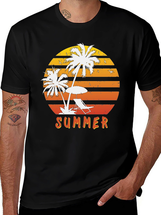 Summer Beach Sunset Graphic Tee