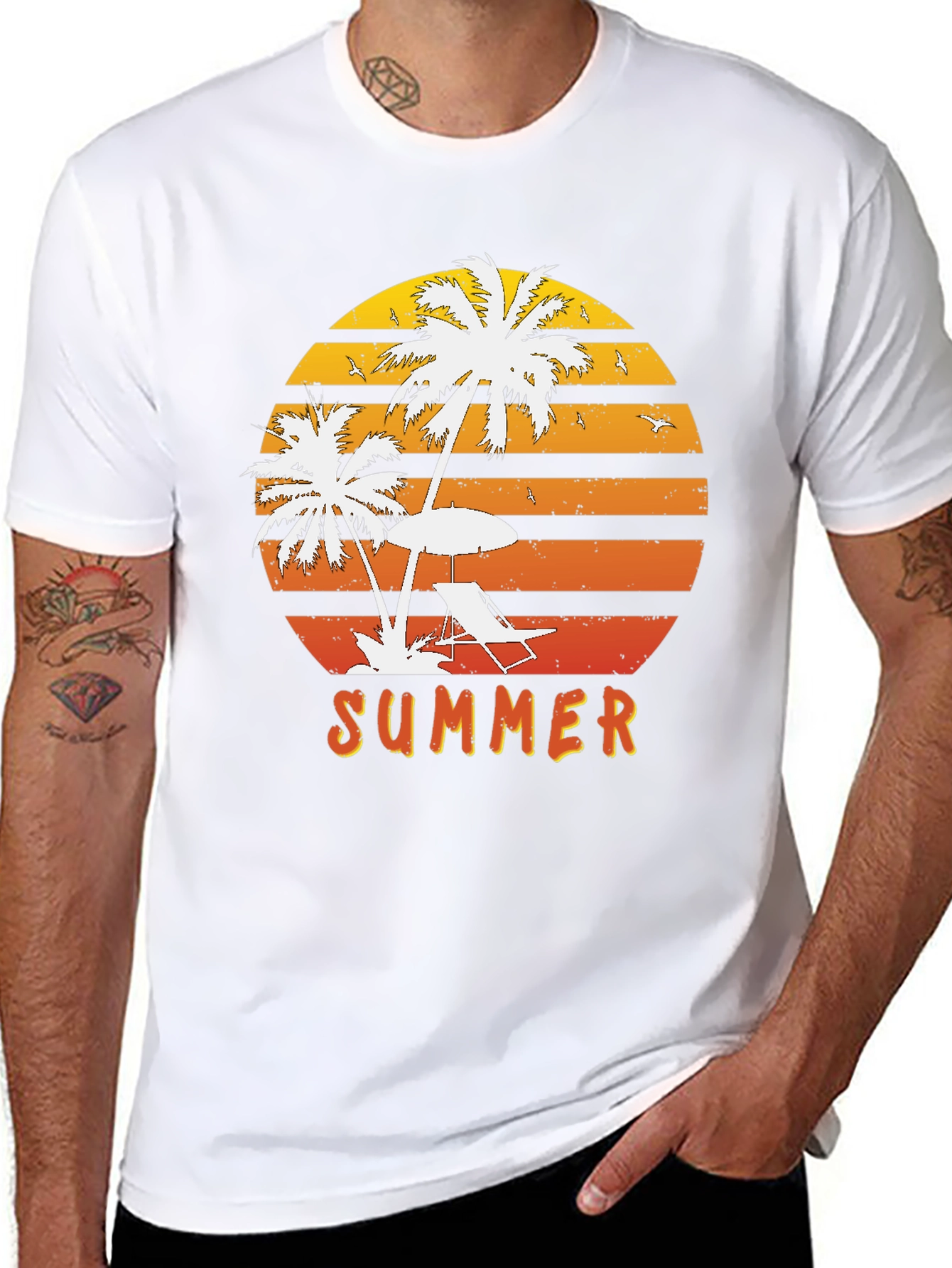Summer Beach Sunset Graphic Tee