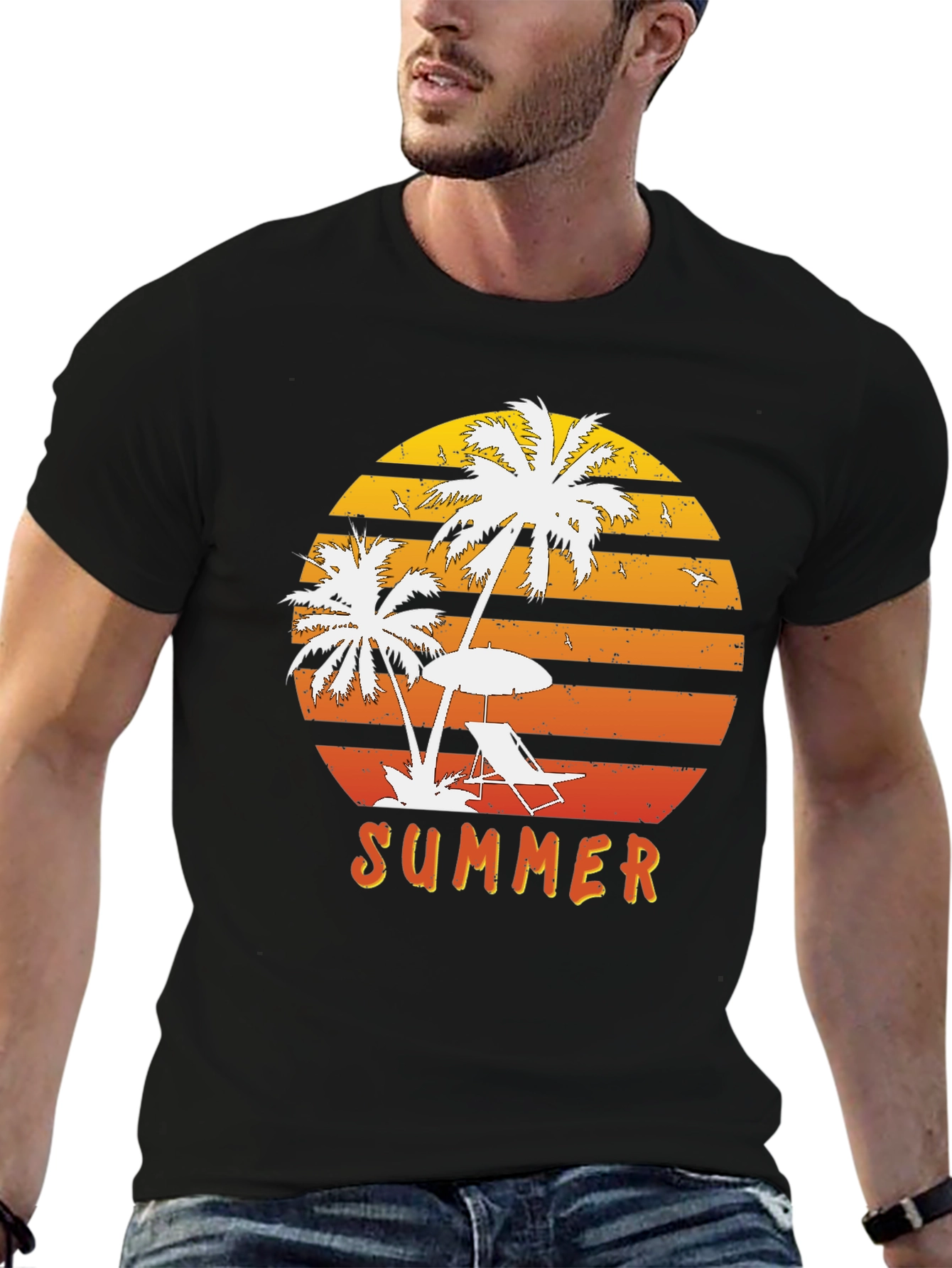 Summer Beach Sunset Graphic Tee