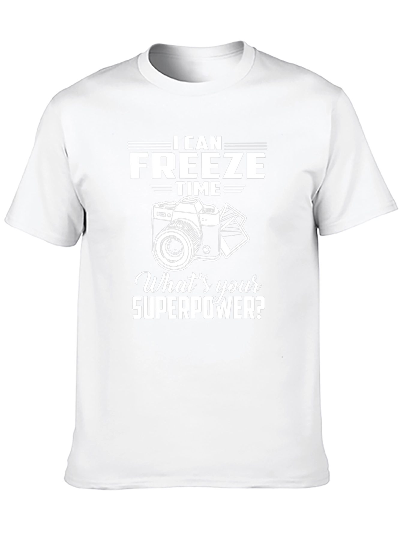 Freeze Time Camera Graphic Tee - Photographer Superpower Shirt