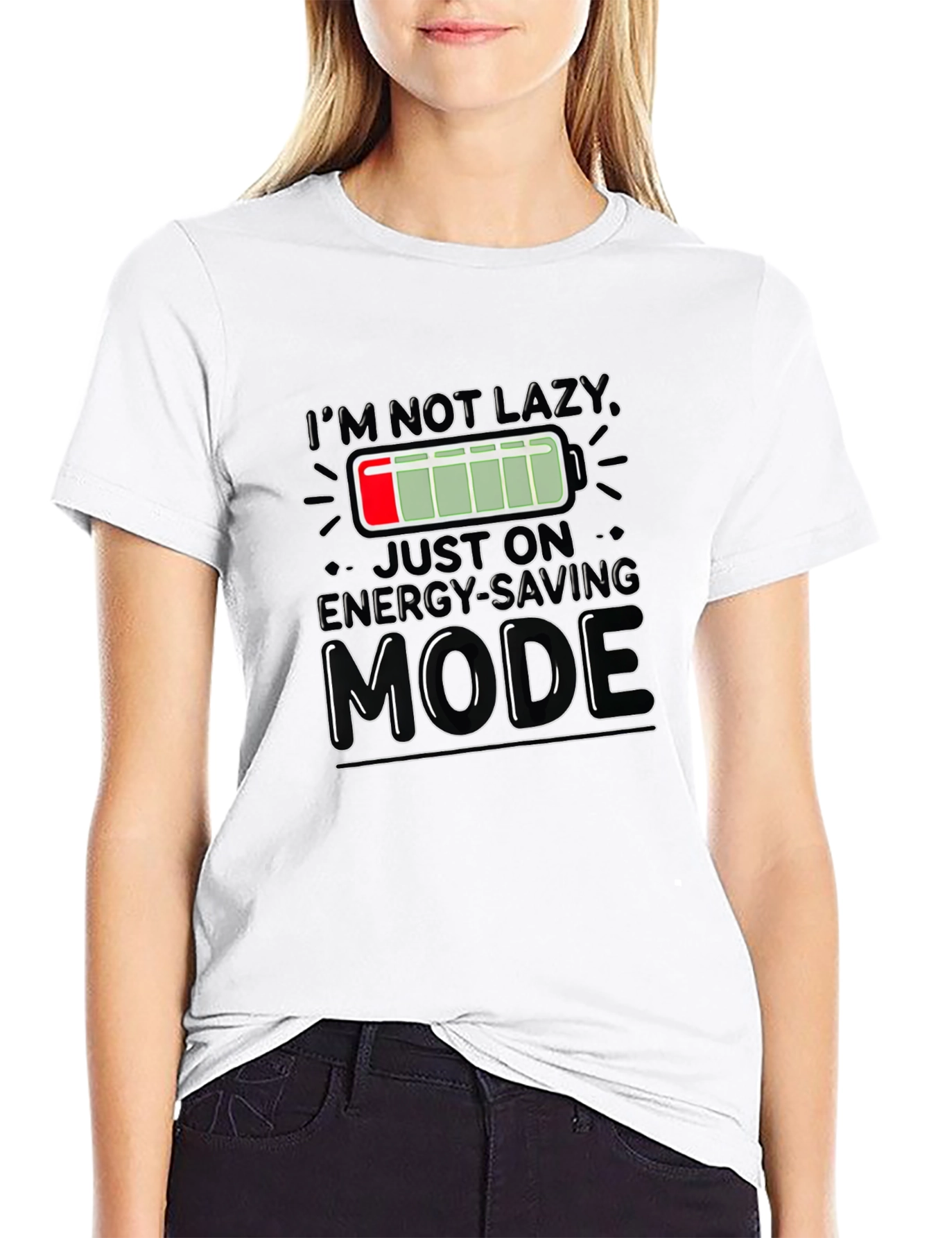 Energy Saving Mode Graphic T-Shirt
