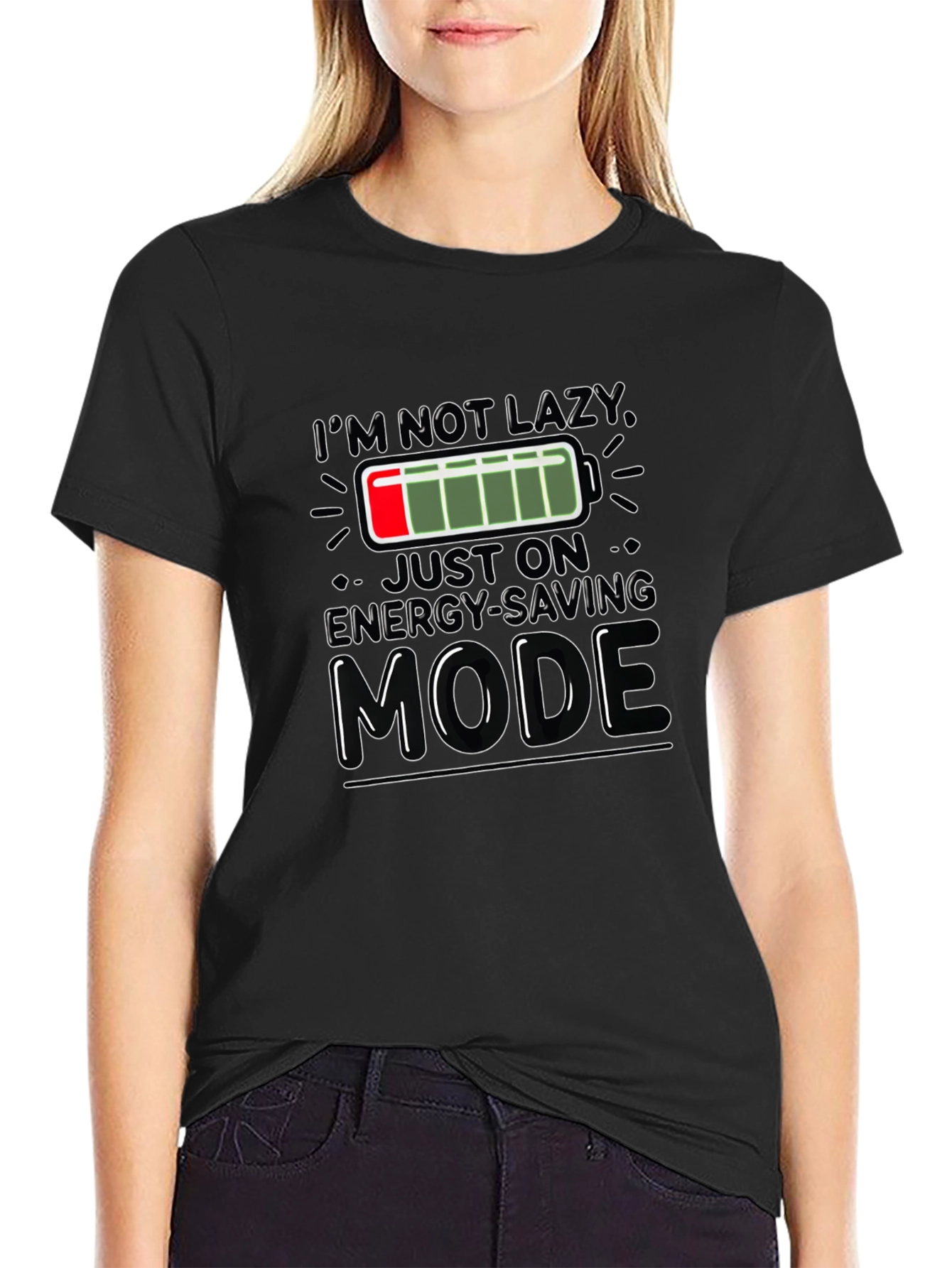 Energy Saving Mode Graphic T-Shirt