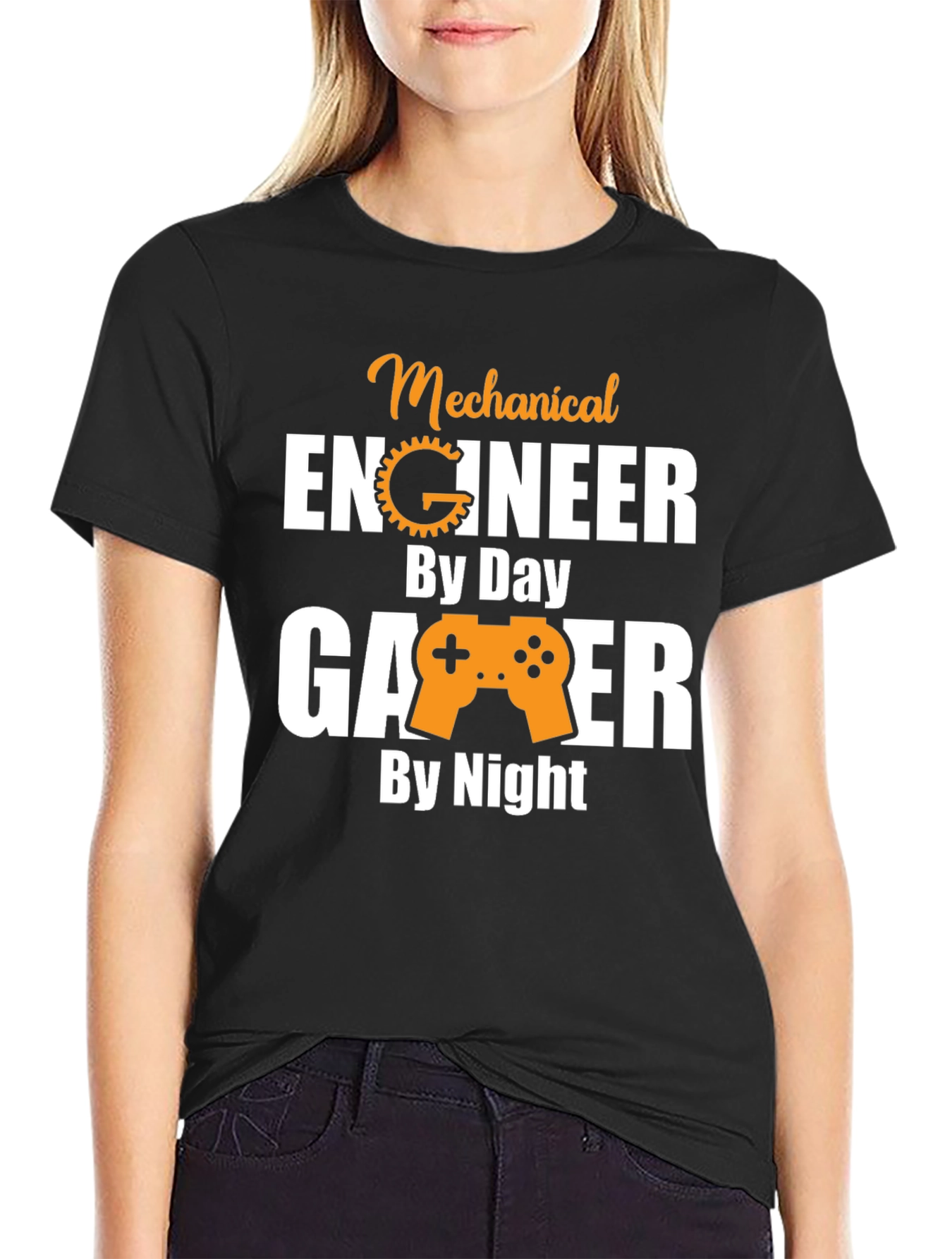 Mechanical Engineer Gamer T-Shirt - Black